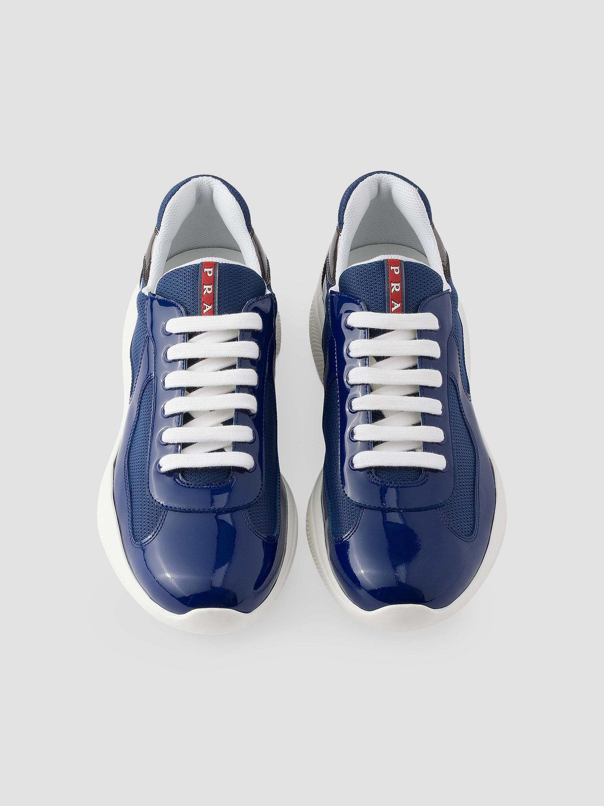 Prada Patent Leather and Technical Fabric America's Cup Sneakers