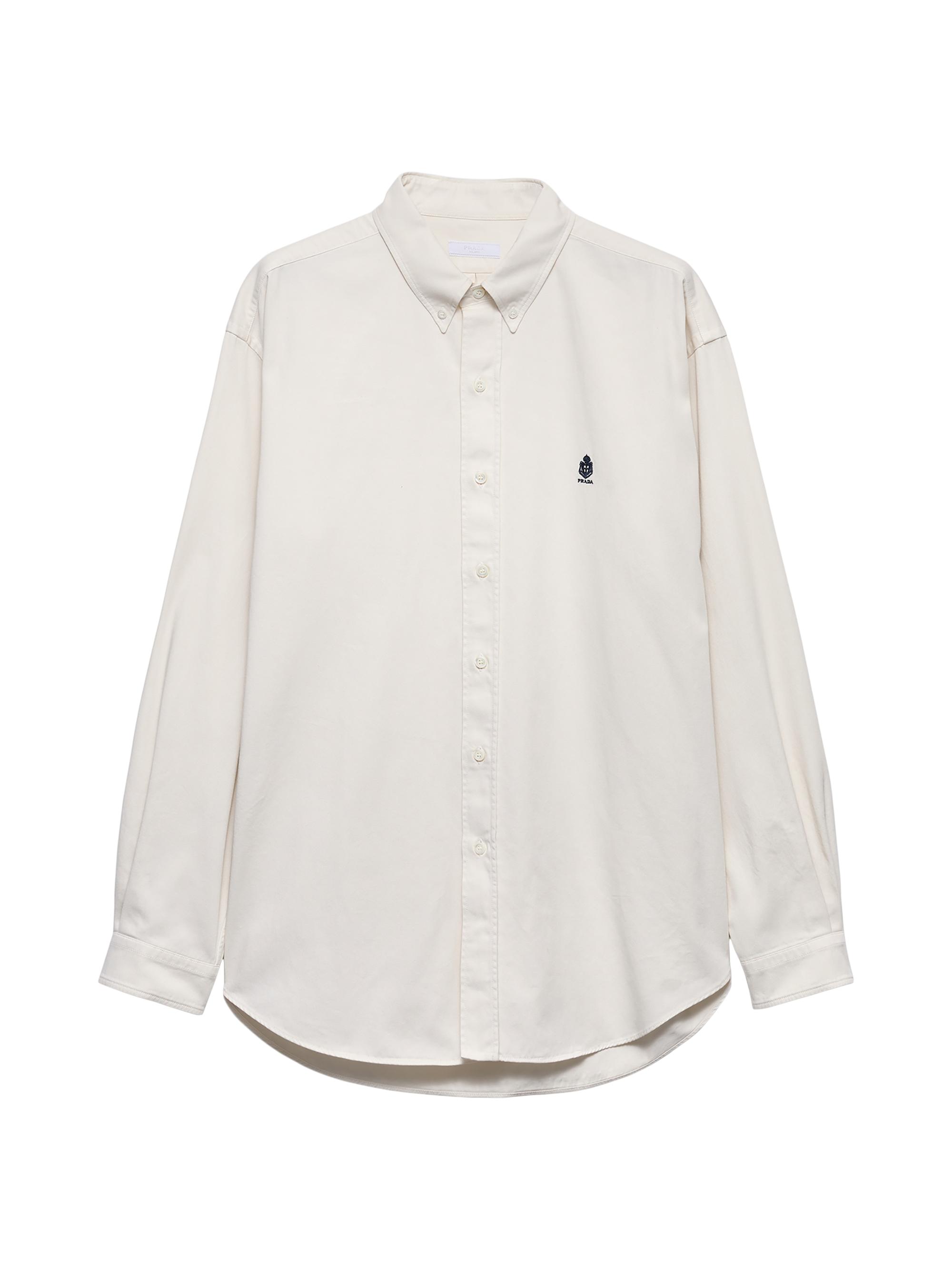 Prada Men's Cotton Shirt - Off White | Thumbnail 7
