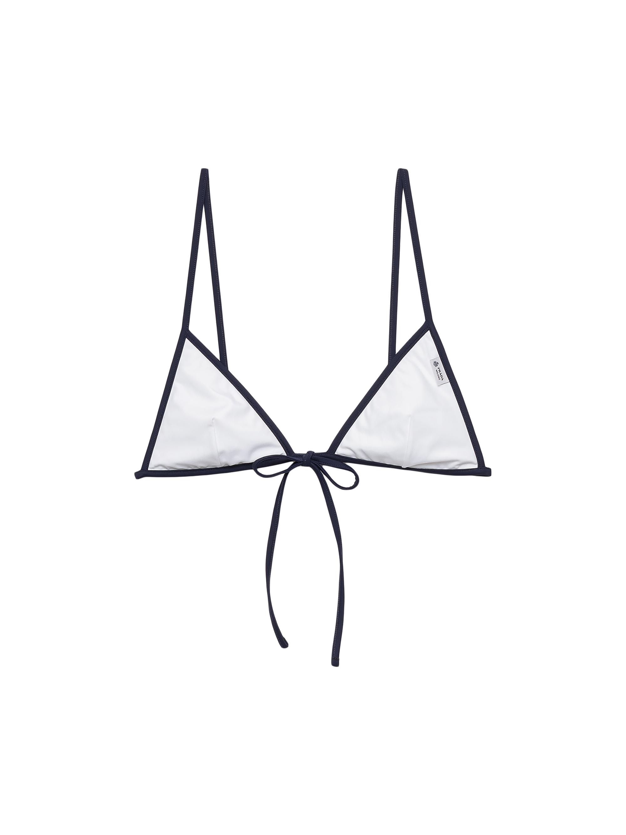 Prada Women's Jersey Bikini Top - White