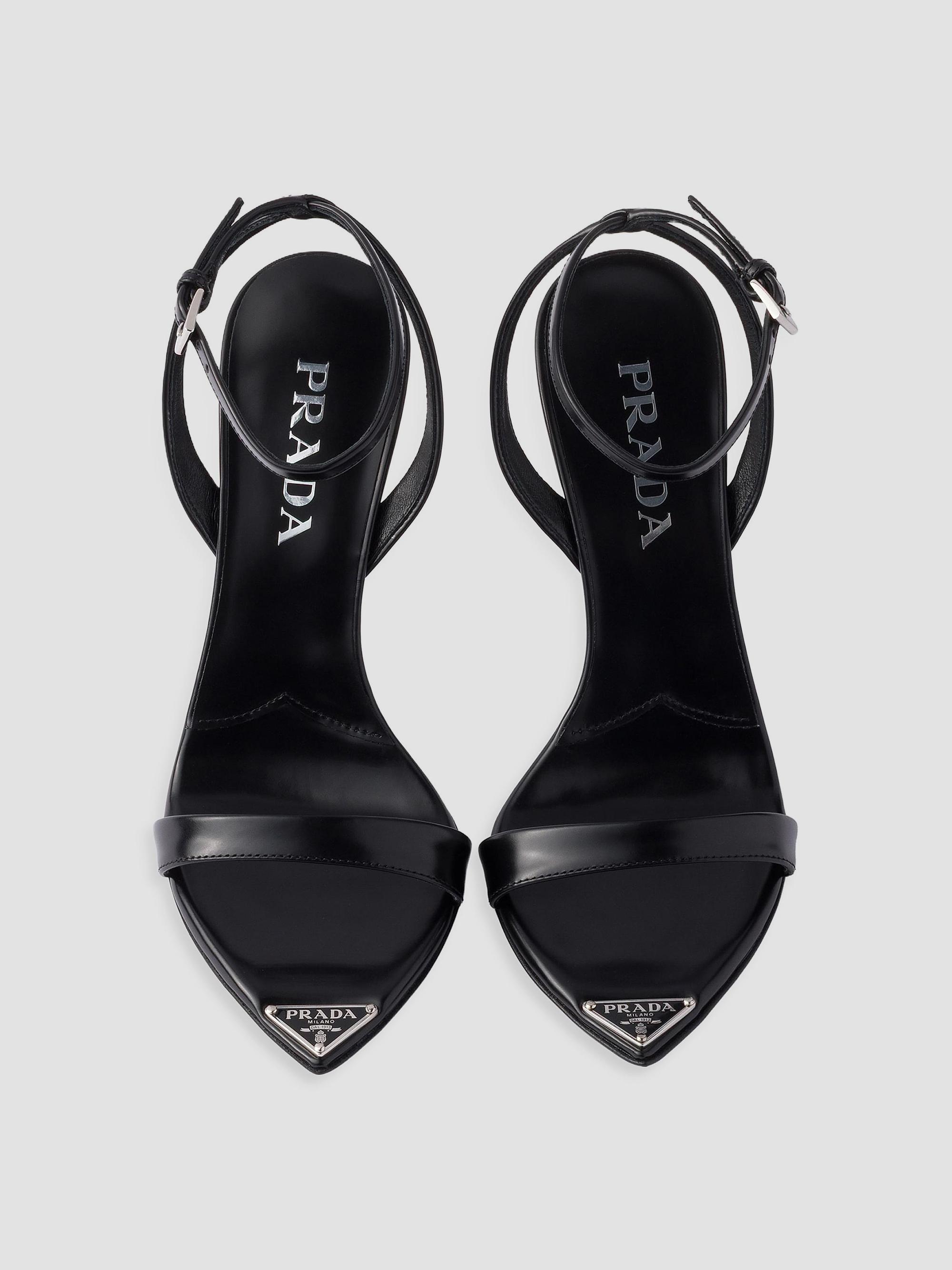 Prada Brushed Leather Sandals | Saks Fifth Avenue