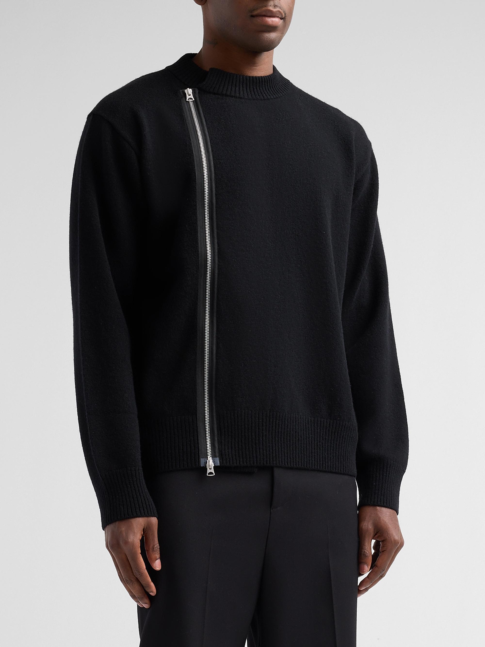 sacai Asymmetric Zip Wool Knit Sweater | Saks Fifth Avenue