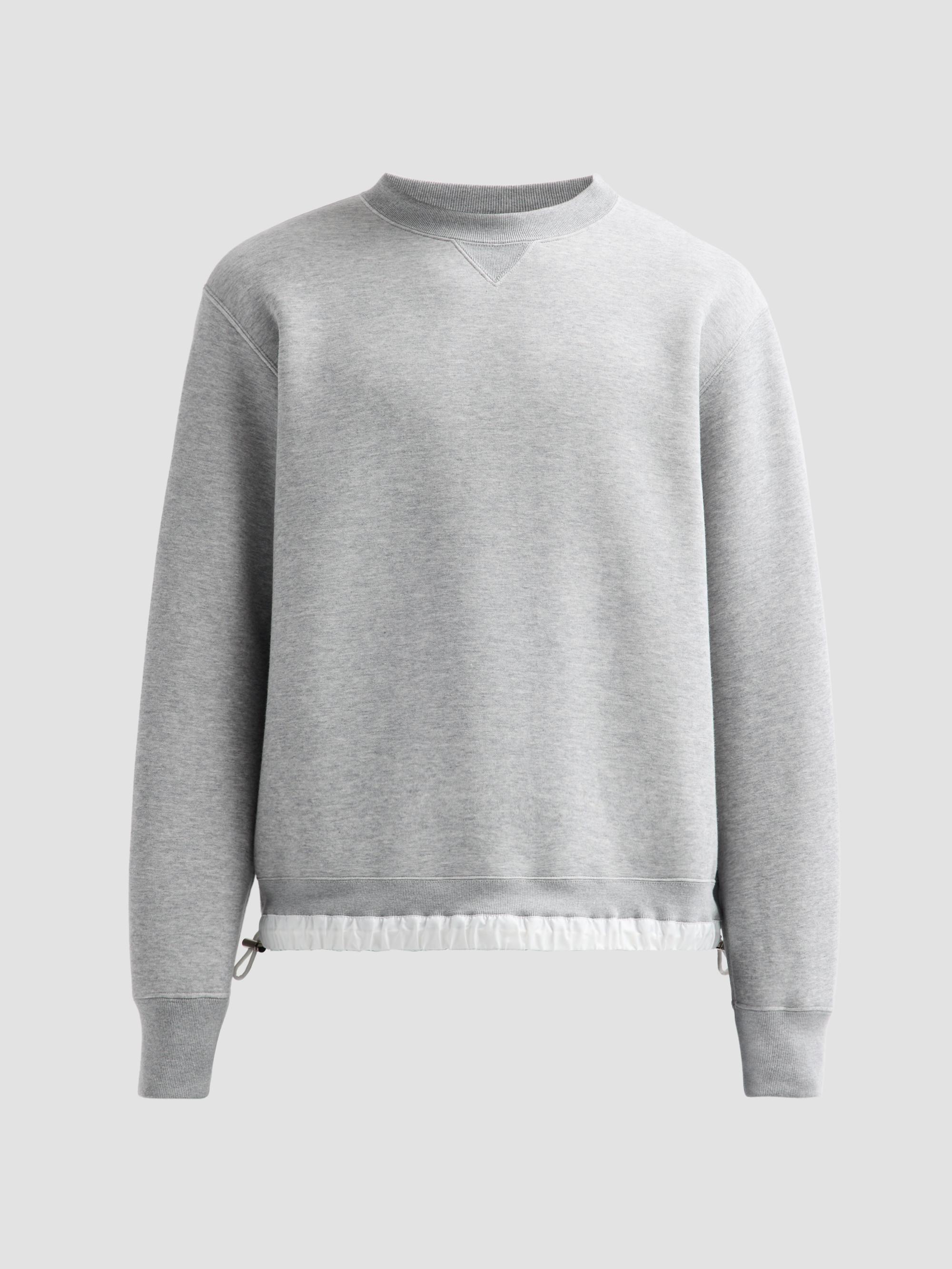 sacai Men's Sponge Crewneck Sweatshirt - Light Grey | Thumbnail 6