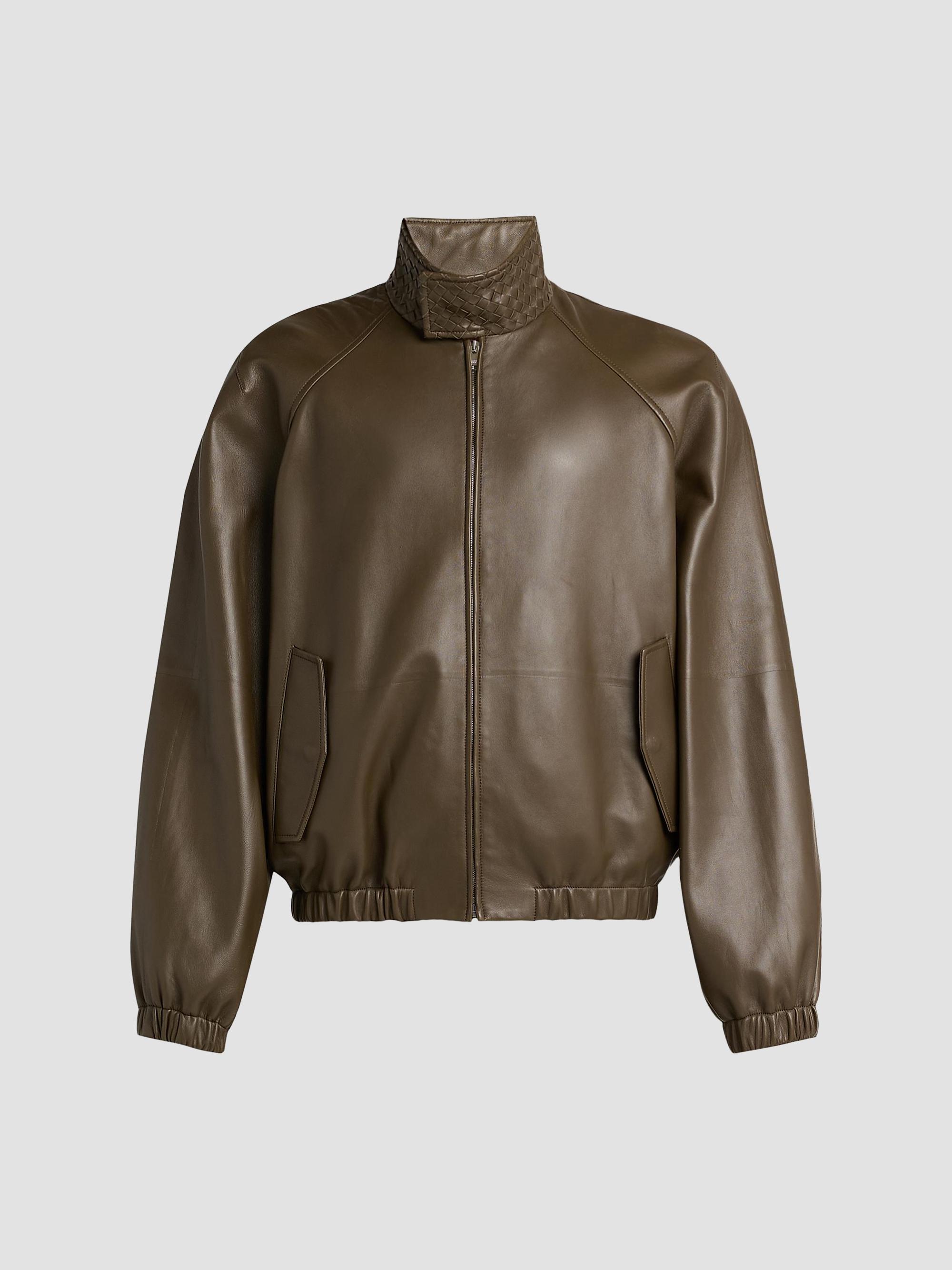 Bottega Veneta Vintage Indigo-Washed Denim & Leather-Trim Jacket