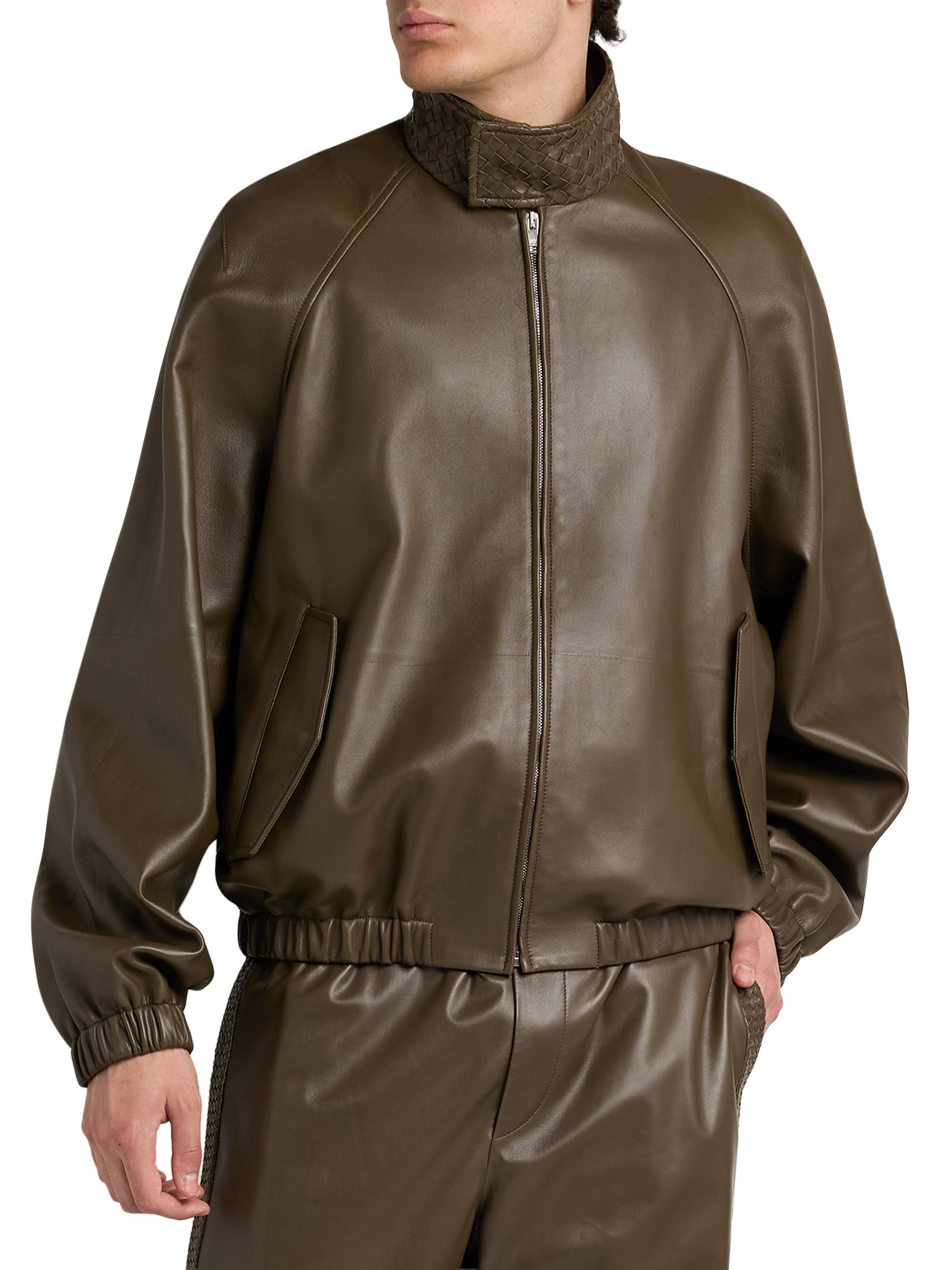 ジャケット・アウター BOTTEGA VENETA 23FW Leather Gilet Bottega Veneta Raglan Sleeve Leather Jacket | Saks Fifth Avenue