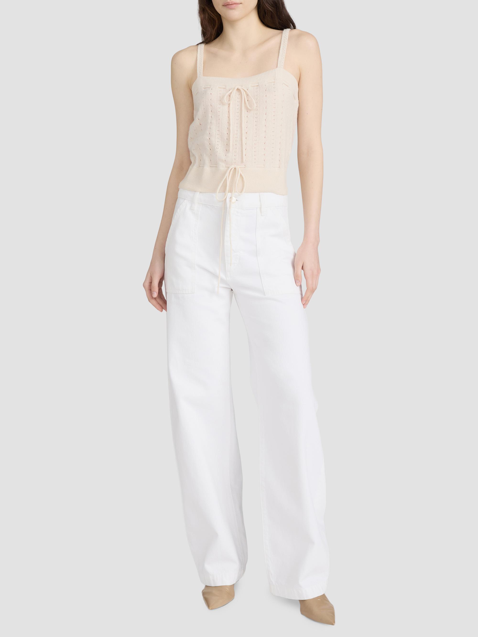 FRAME Women's The Cashmere Charm Tank Top - Cream - Women's Clothing