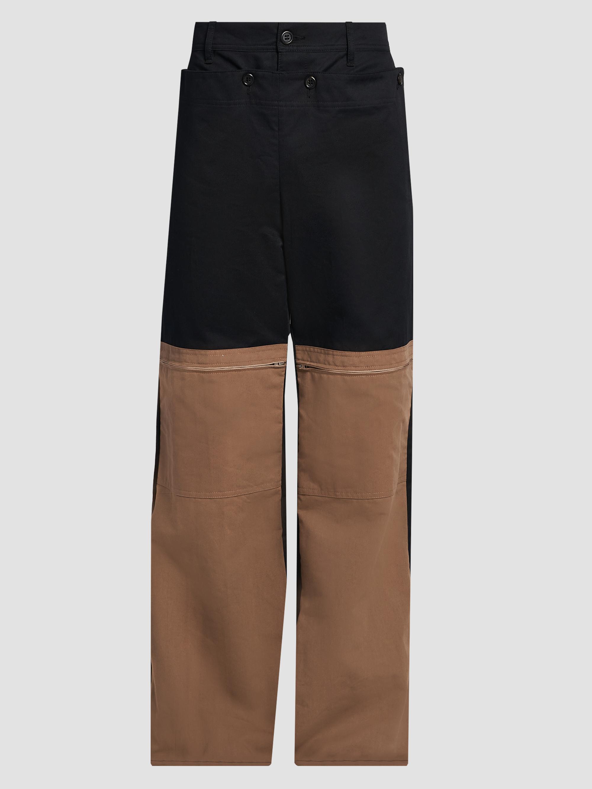 Marni Men's Contrast Trim Technical Gabardine Cargo Pants - Black | Thumbnail 6