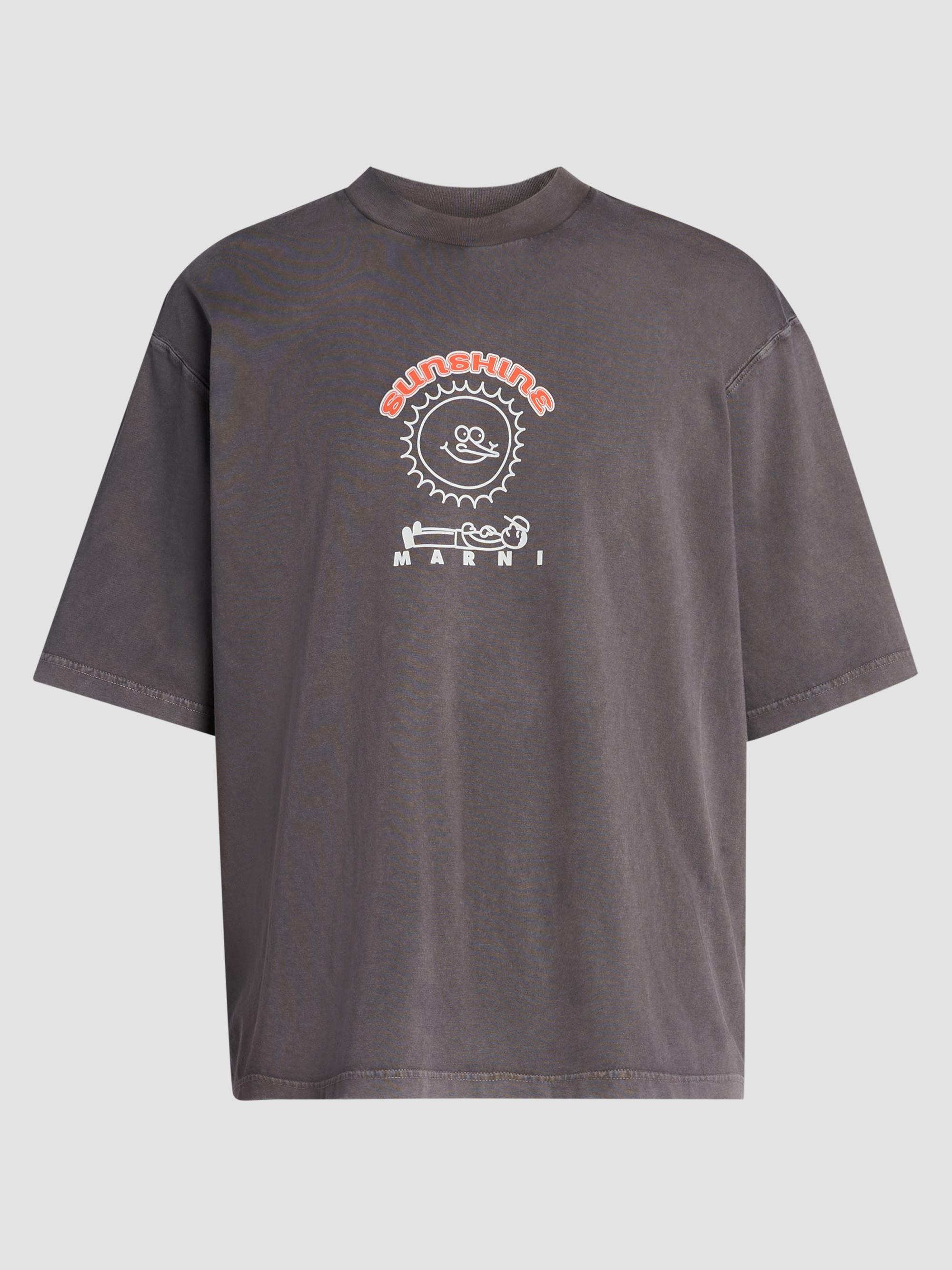 Marni Men's Sunshine Relaxed-Fit Crewneck T-Shirt - Truffle