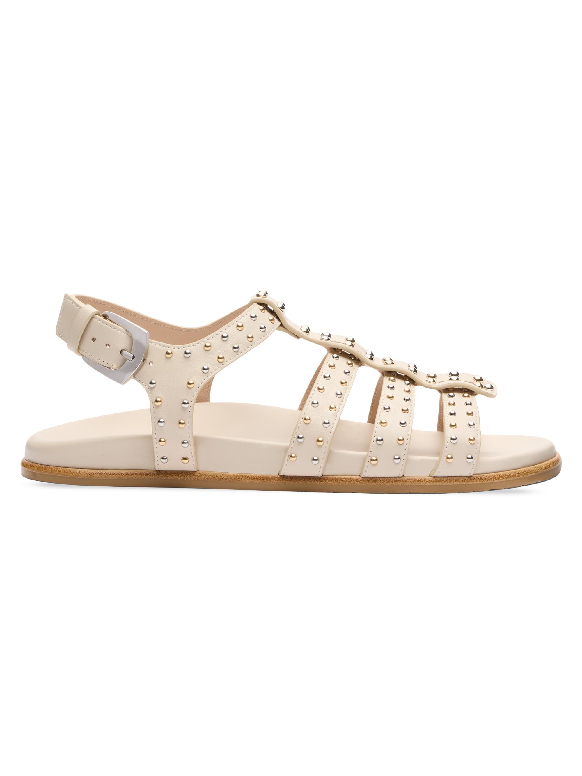 Stuart Weitzman Women's Perry Fisherman Leather Sandals - Linen | Thumbnail 4