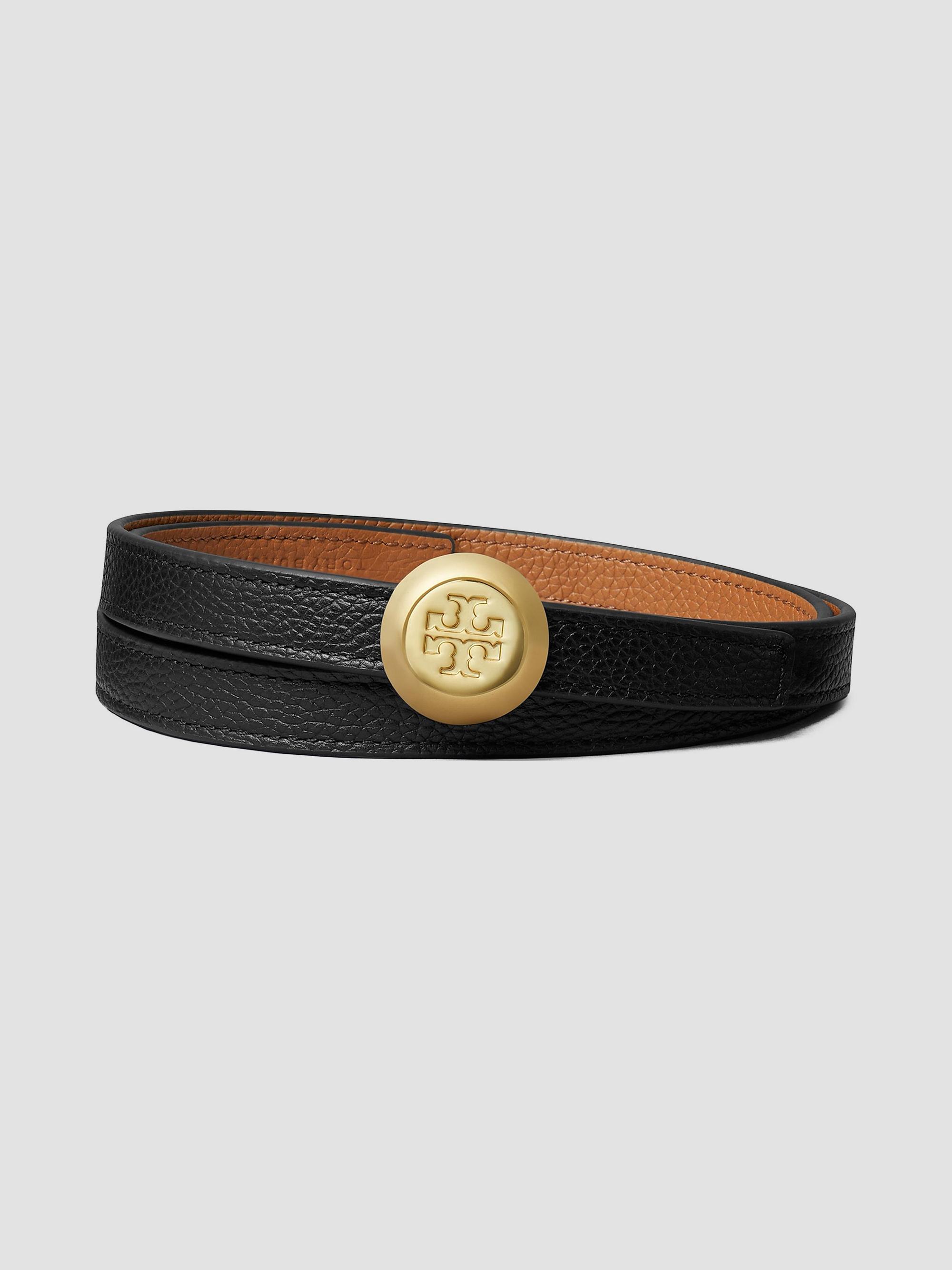TORY BURCH リバーシブル ベルト ゴールドロゴ 0400026926225_BLACKAGEDTAN?wid