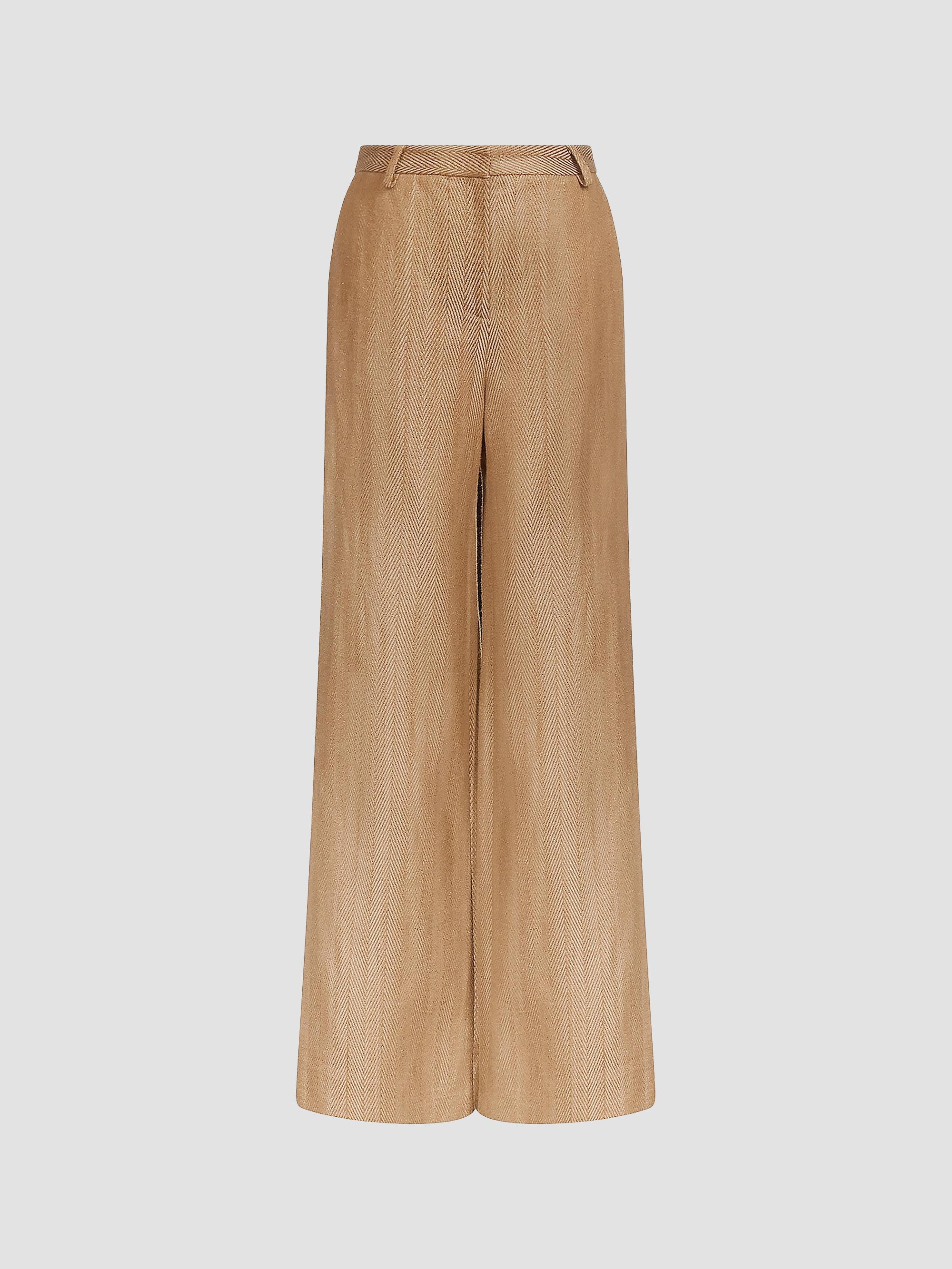 TWP Henry Chevron Linen-Blend Wide-Leg Trousers | Saks Fifth Avenue