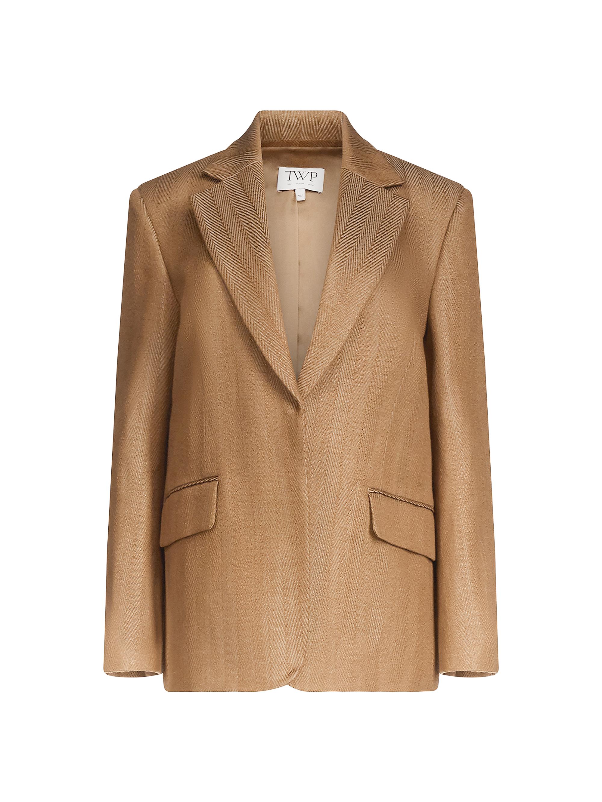 TWP Women's Jillian Herringbone Linen-Blend Blazer - Kelp - Women's Clothing