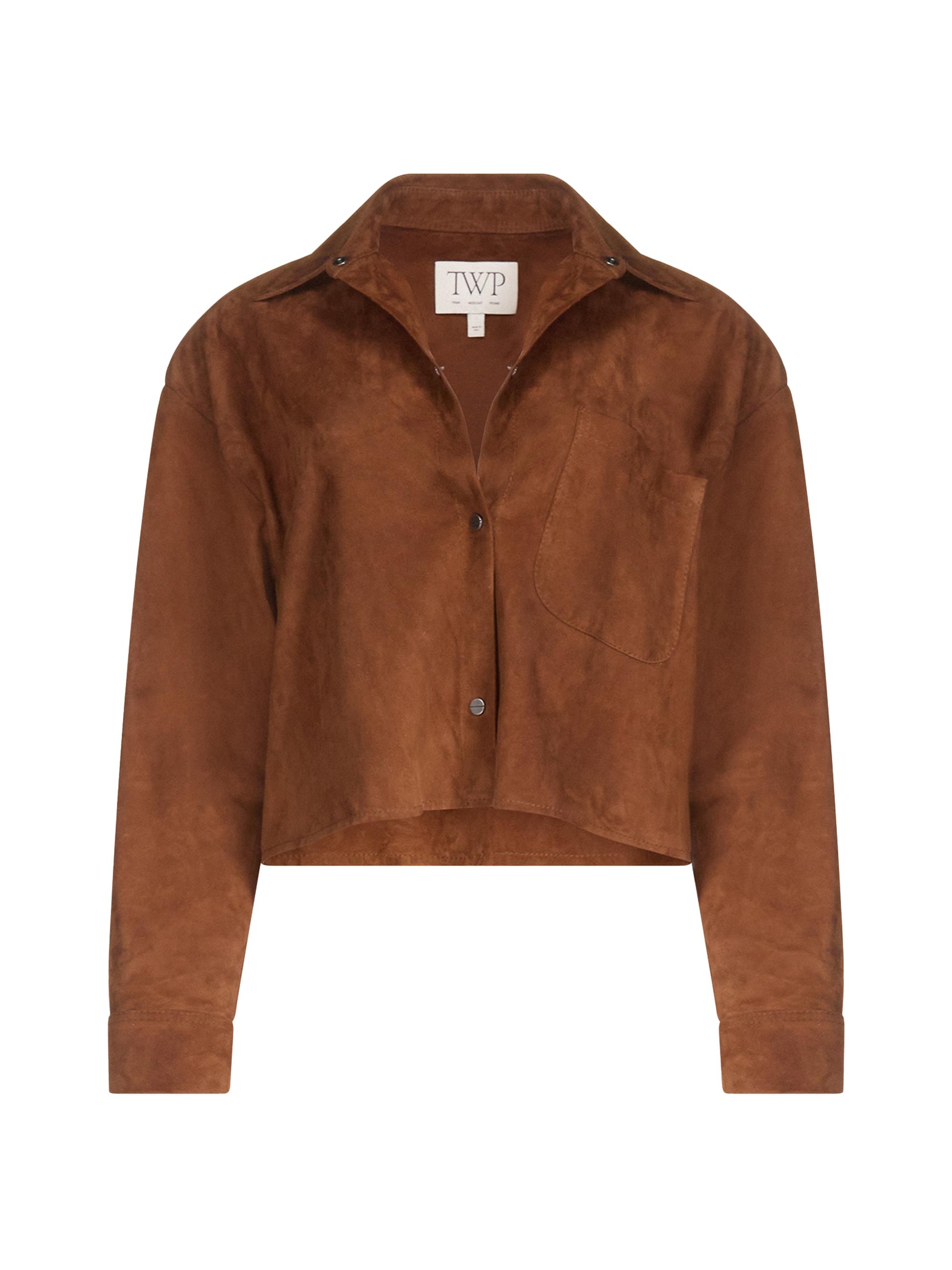 TWP Women's Little Big Joe Drop Shoulder Suede Jacket - Cigar | Thumbnail 7