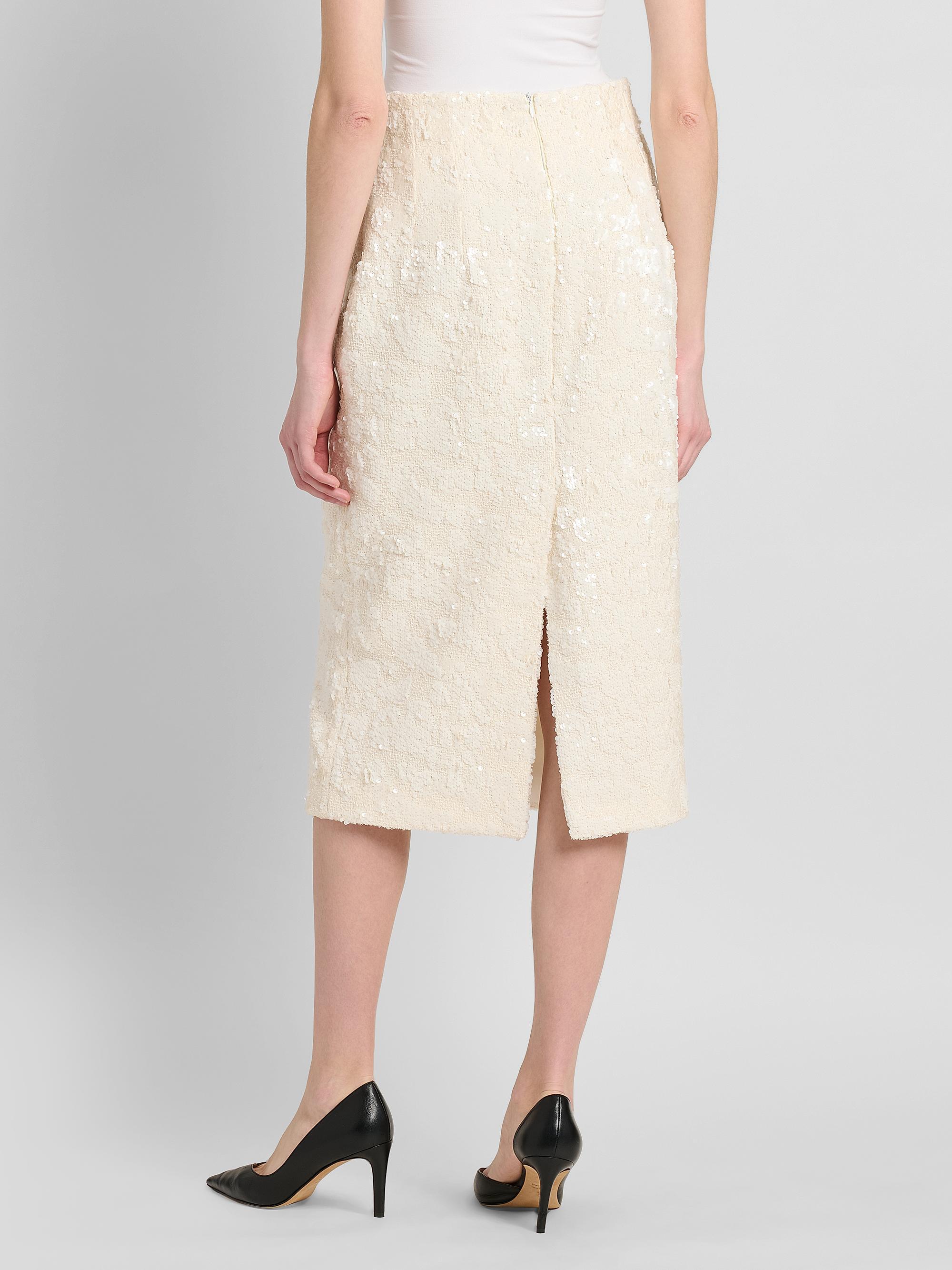Kiton Women's Sequined Pencil Midi Skirt - White | Thumbnail 3