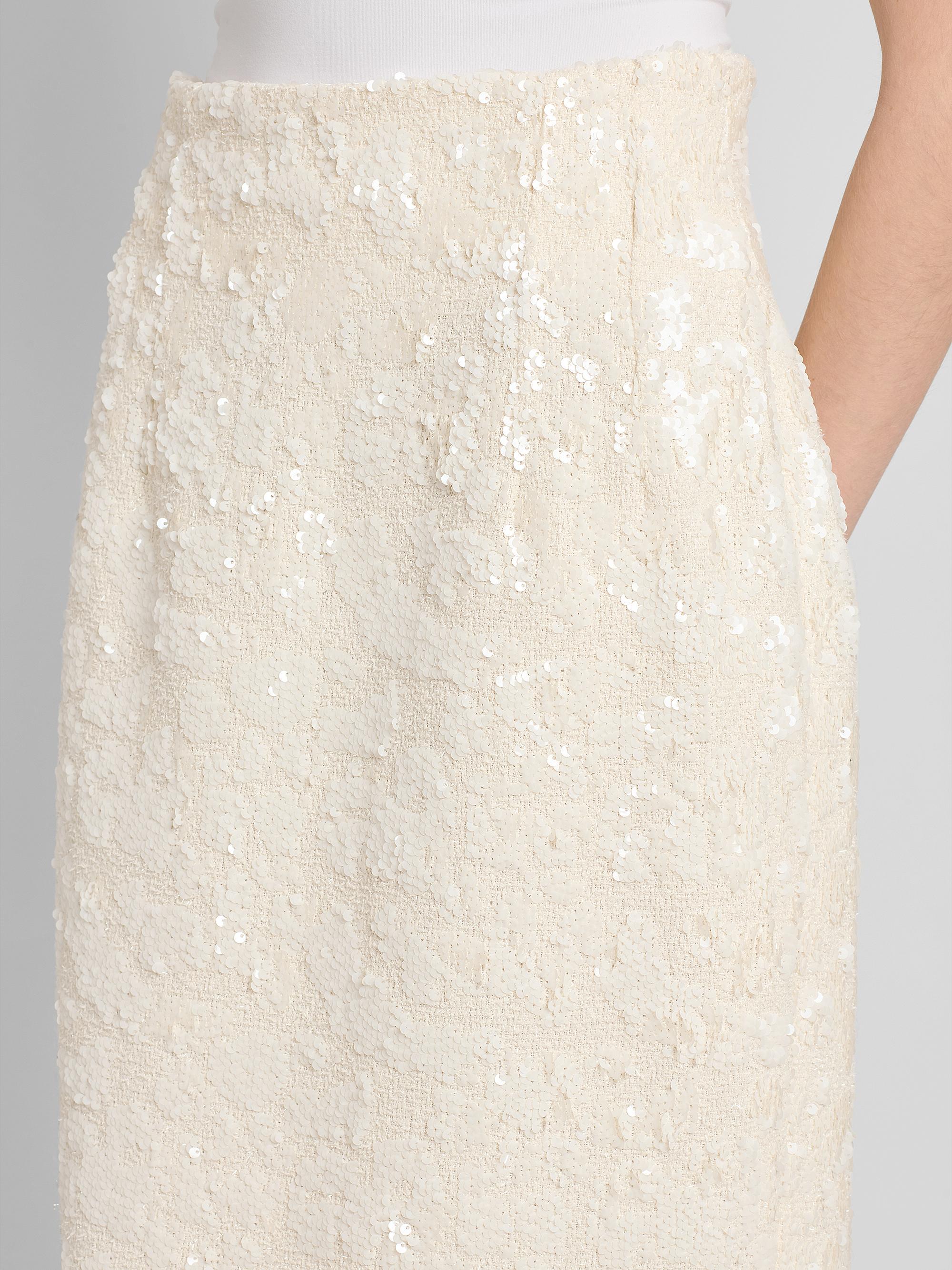 Kiton Women's Sequined Pencil Midi Skirt - White | Thumbnail 5