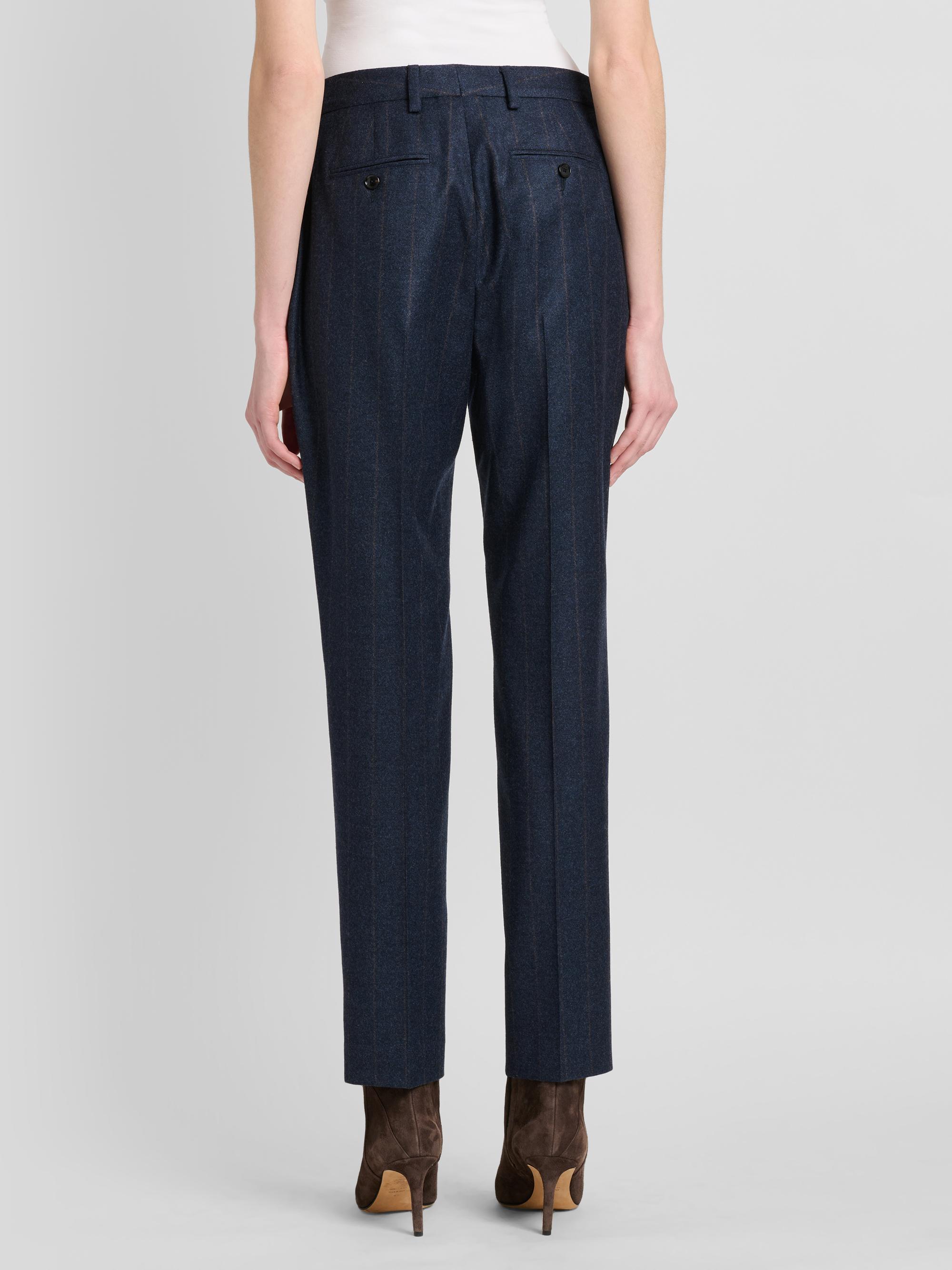 Kiton Women's Jogger Stretch Wool Trousers - Blue | Thumbnail 3
