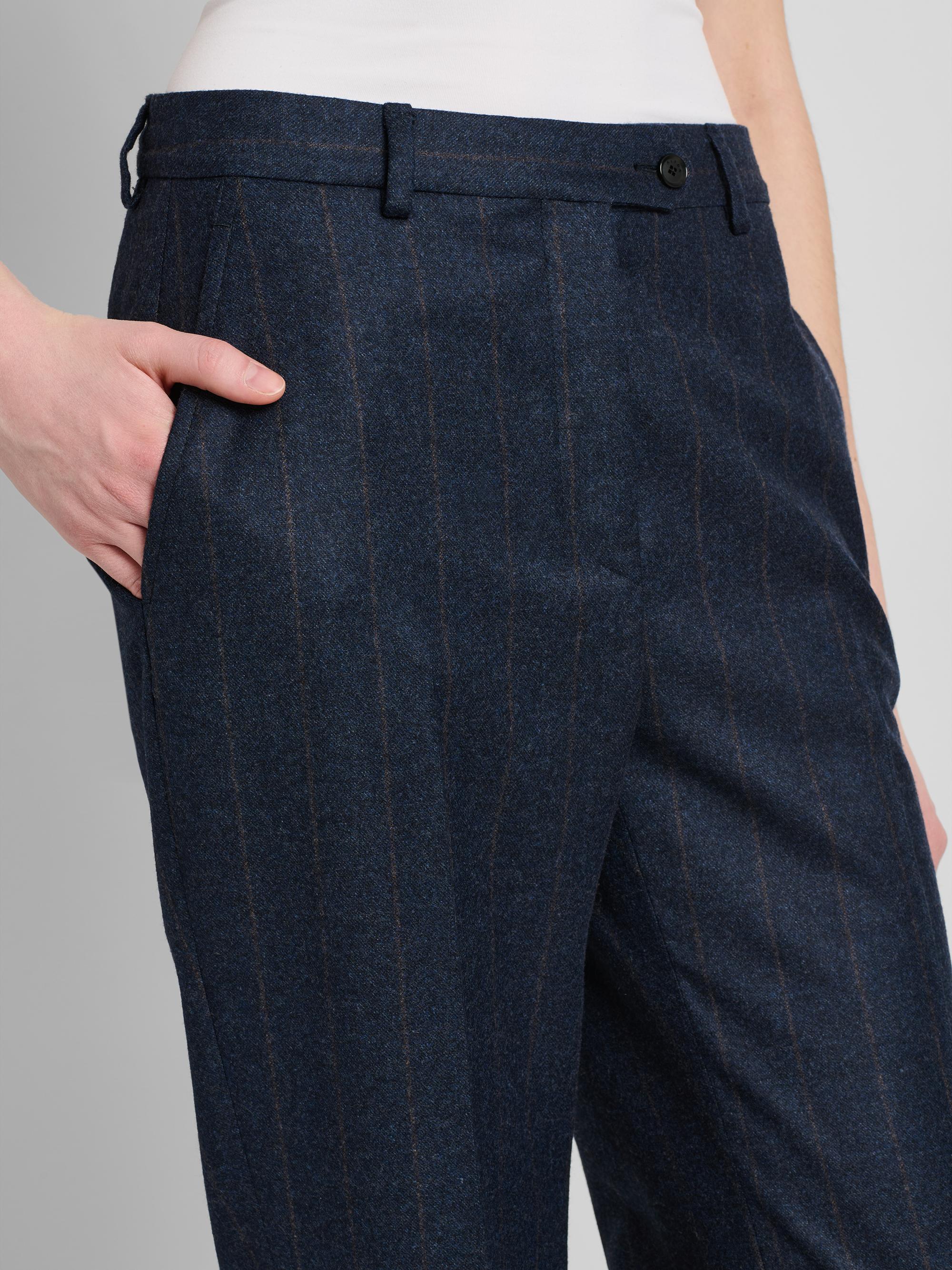 Kiton Women's Jogger Stretch Wool Trousers - Blue | Thumbnail 5
