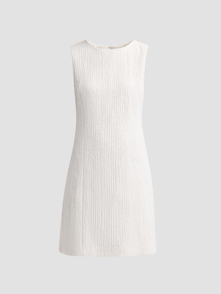 Prabal Gurung Women's Textured Shift Mini Dress In Ivory
