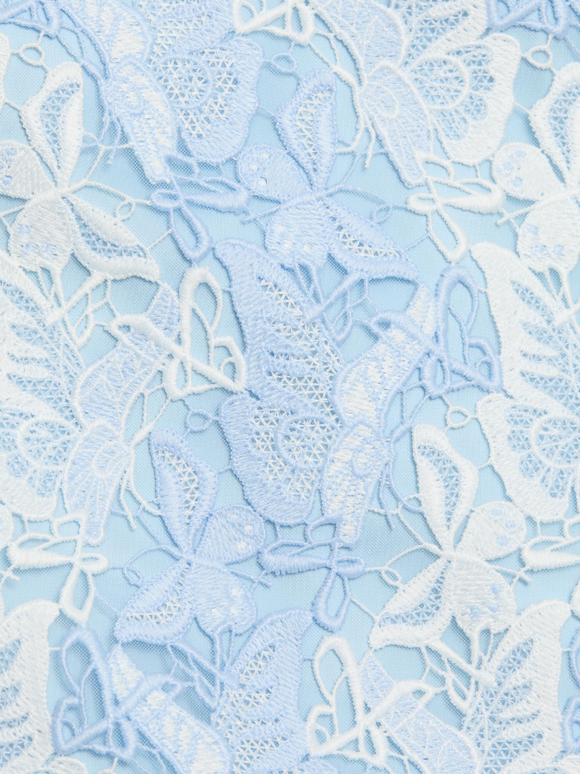 Milly Women's Yasmin Butterfly Lace Minidress - White Blue | Thumbnail 7