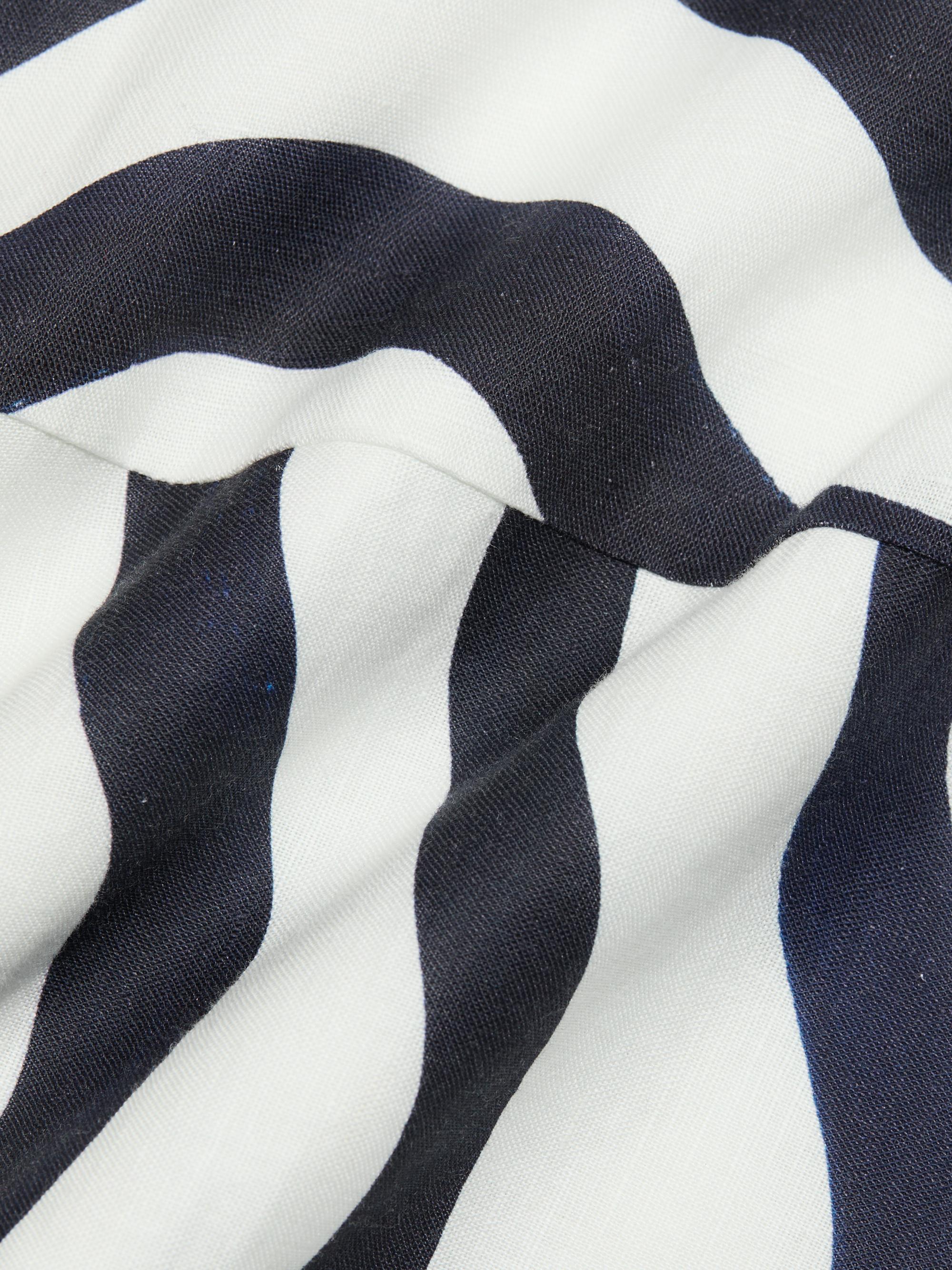 Milly Women's Lona Printed Midi-Skirt - Navy White | Thumbnail 7