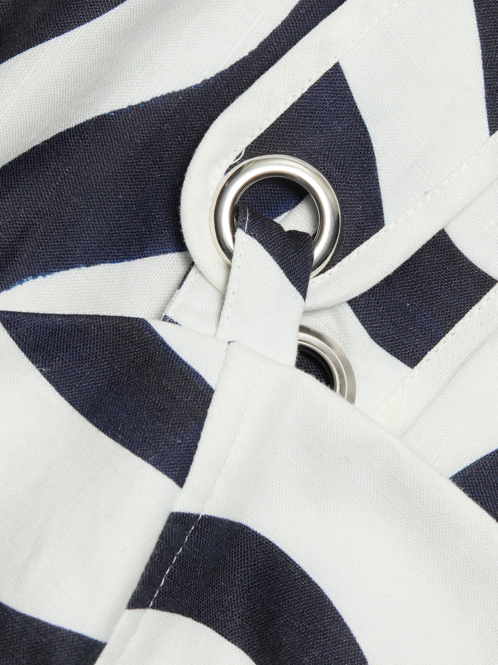 Milly Women's Lenox Printed Crop Top - Navy White | Thumbnail 7