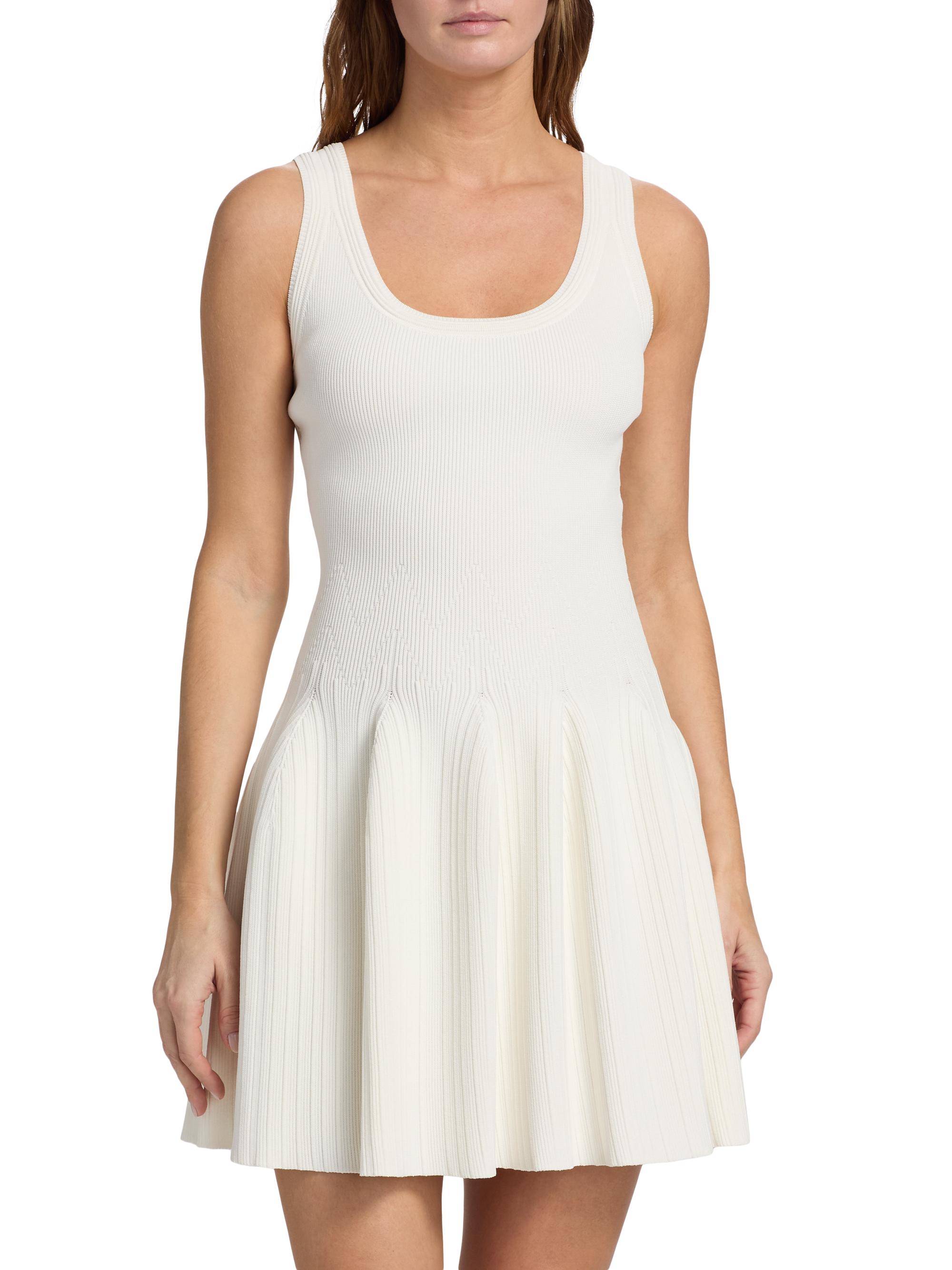 Milly Women's Marea Knit Minidress - Ecru | Thumbnail 3