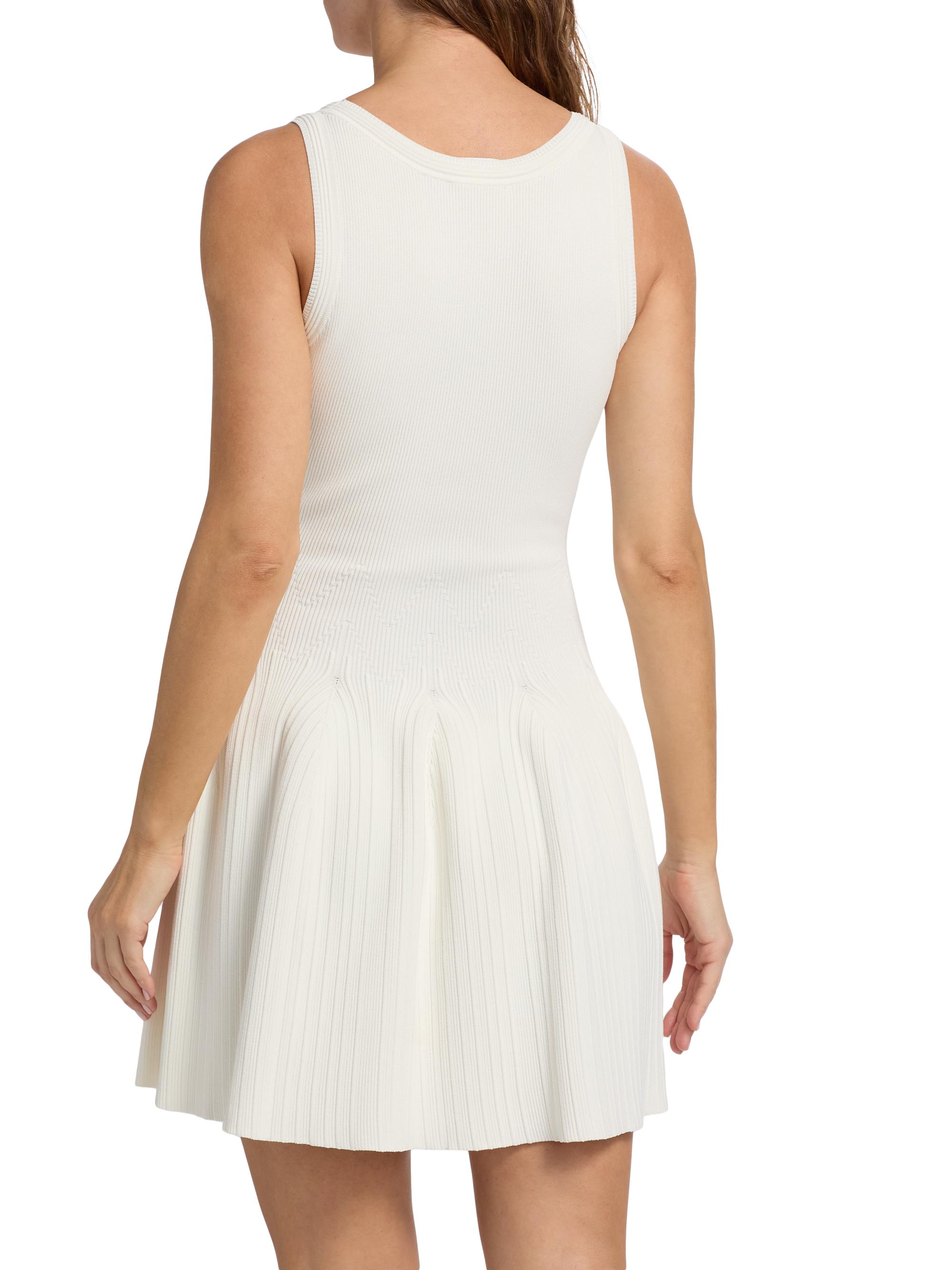 Milly Women's Marea Knit Minidress - Ecru | Thumbnail 5