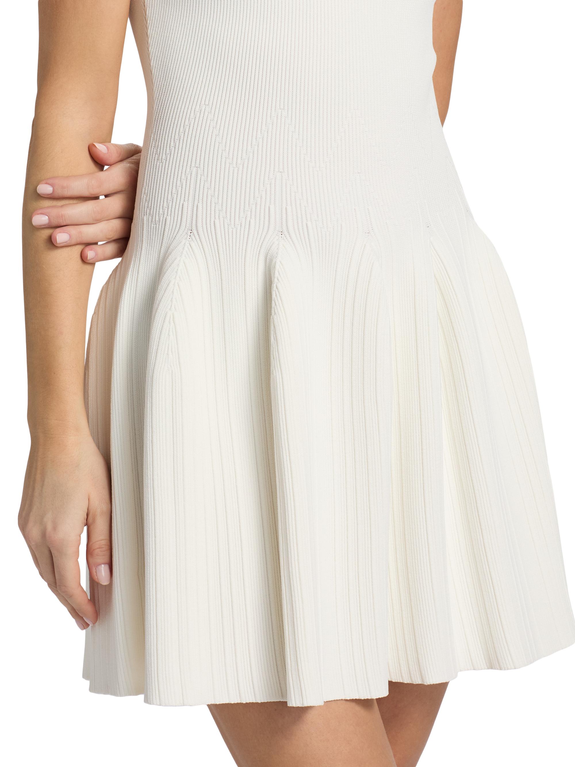 Milly Women's Marea Knit Minidress - Ecru | Thumbnail 6