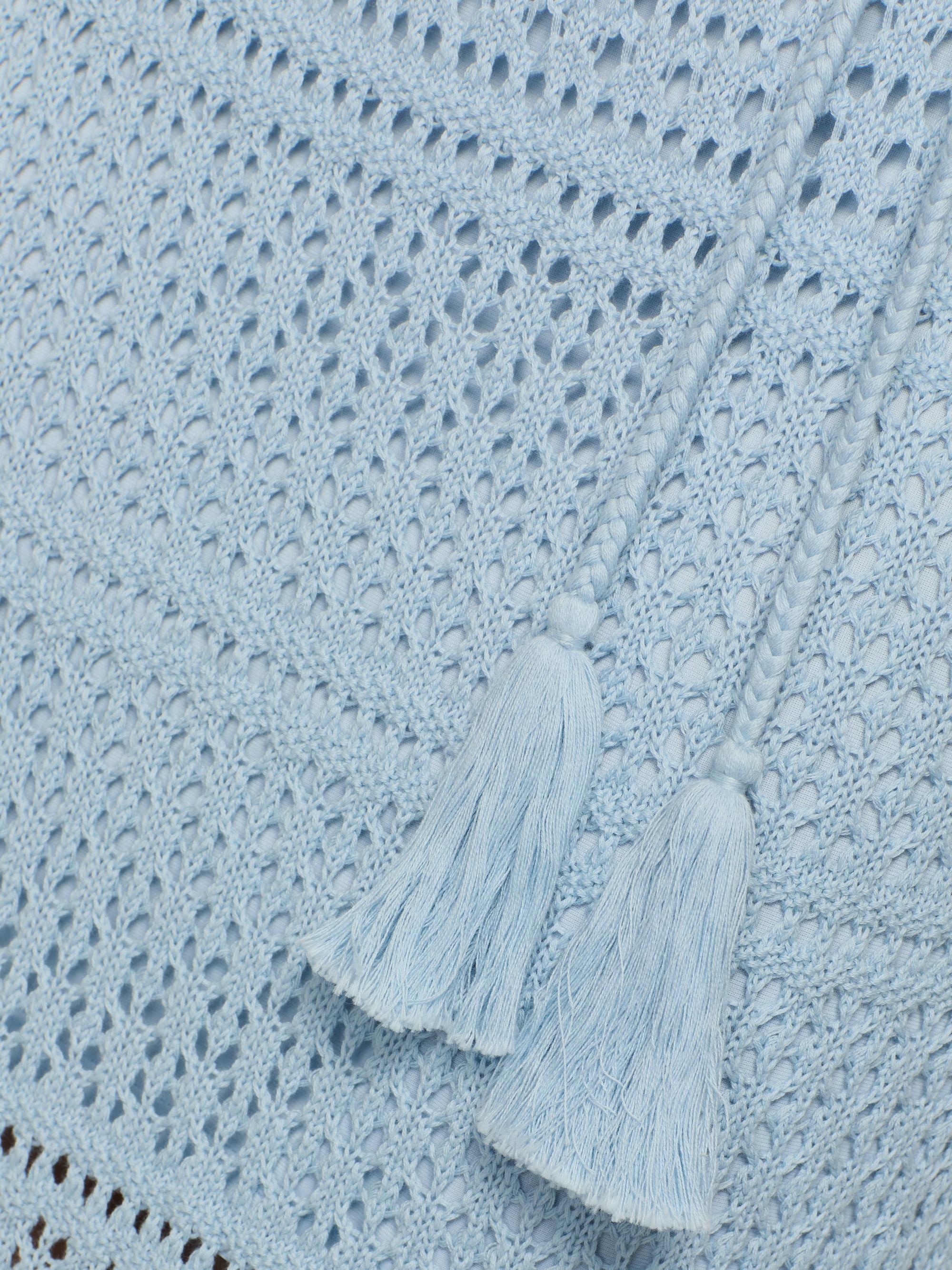 Milly Women's Kai Crochet Midi-Dress - Blue | Thumbnail 7