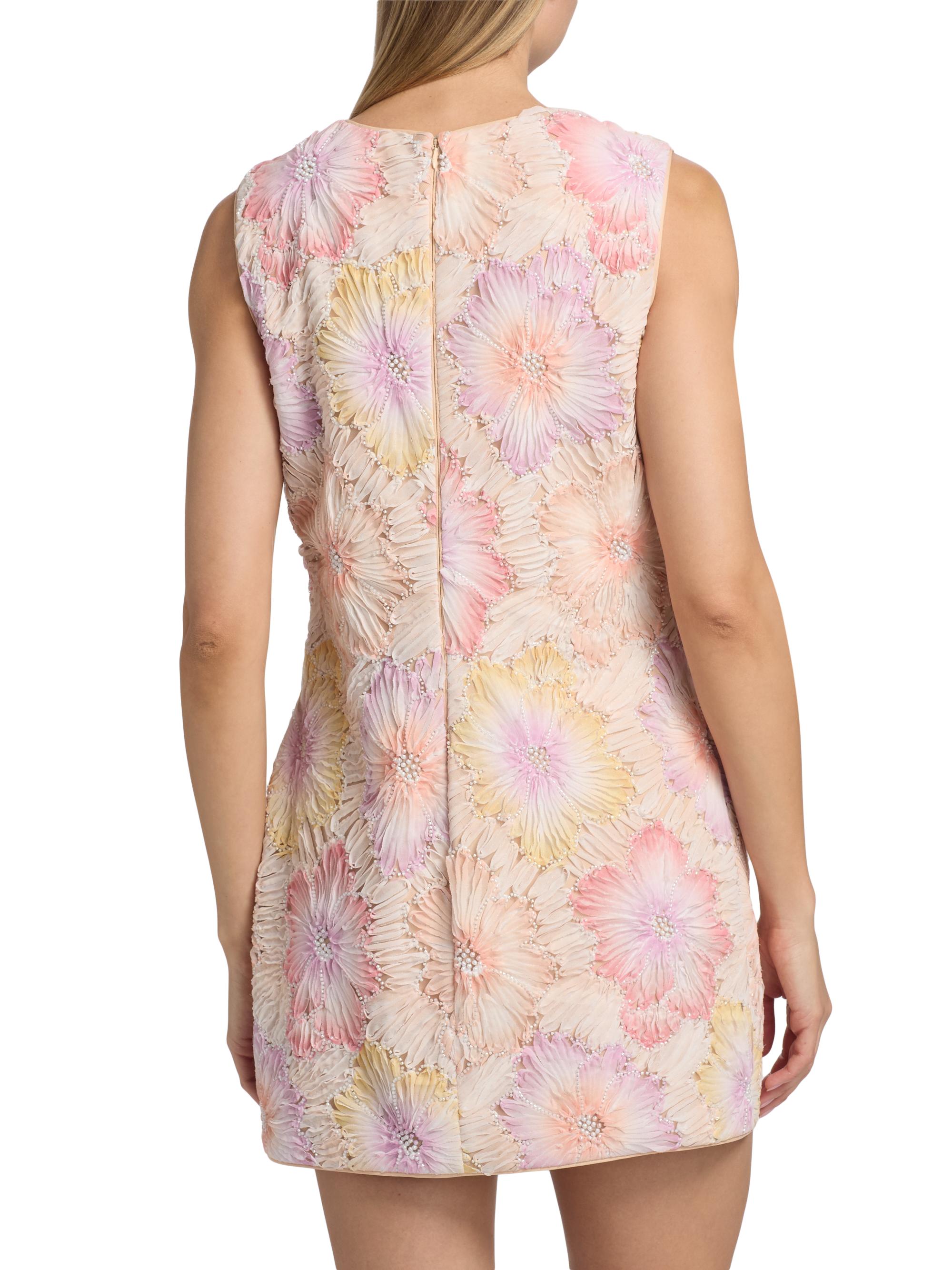 Milly Women's Ivette Floral Embroidered Minidress - Rainbow Multi | Thumbnail 5