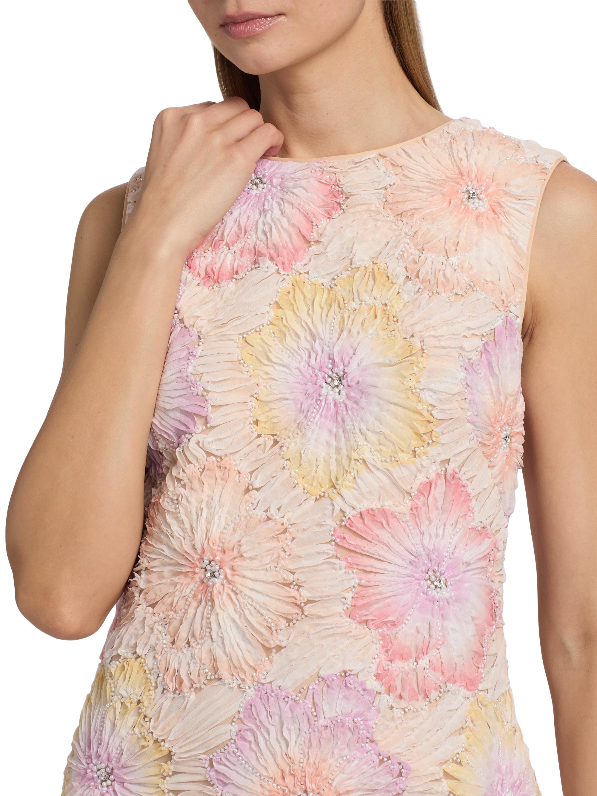 Milly Women's Ivette Floral Embroidered Minidress - Rainbow Multi | Thumbnail 6