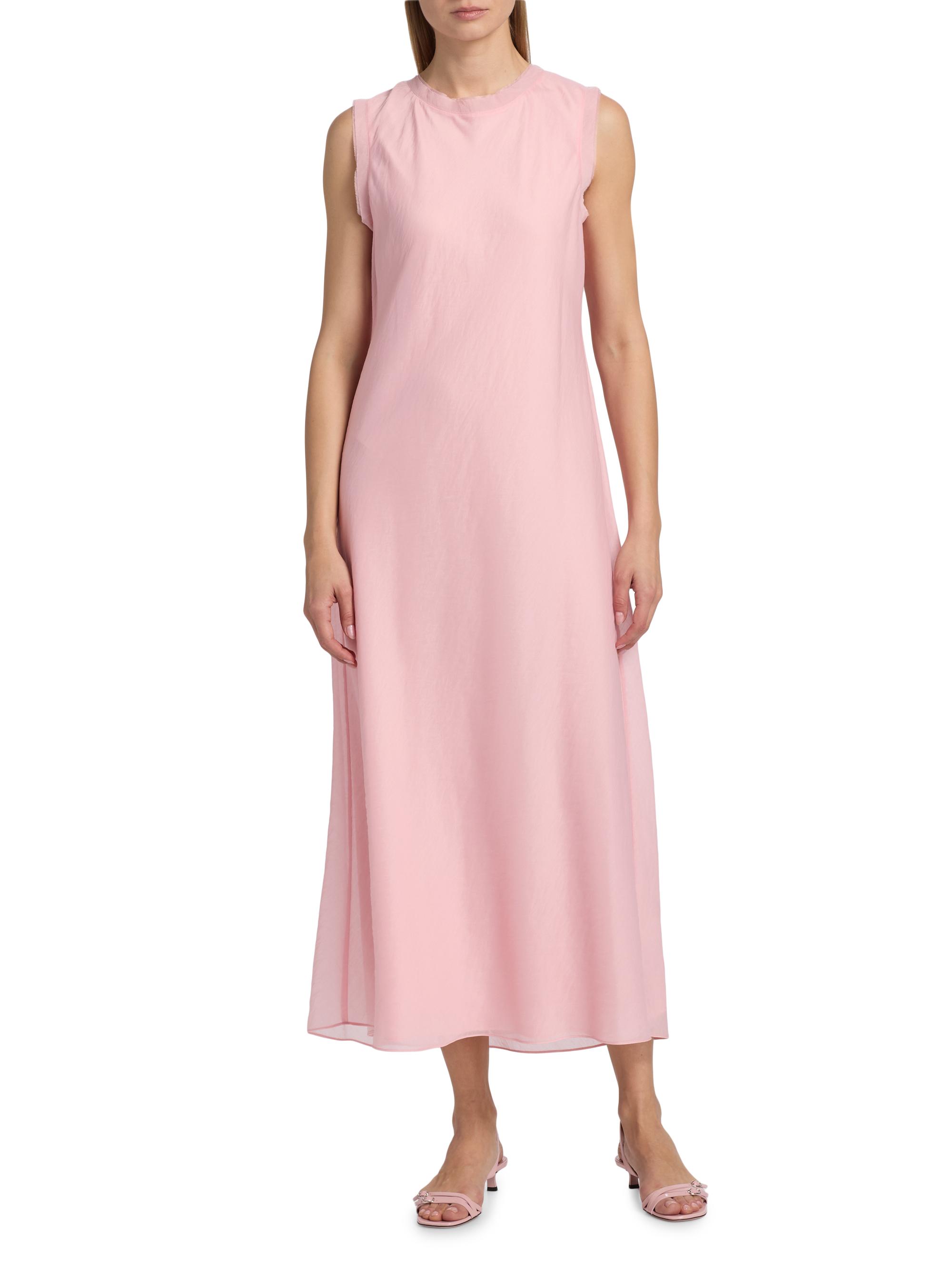 Milly Women's Linda Sleeveless Midi-Dress - Pink | Thumbnail 3