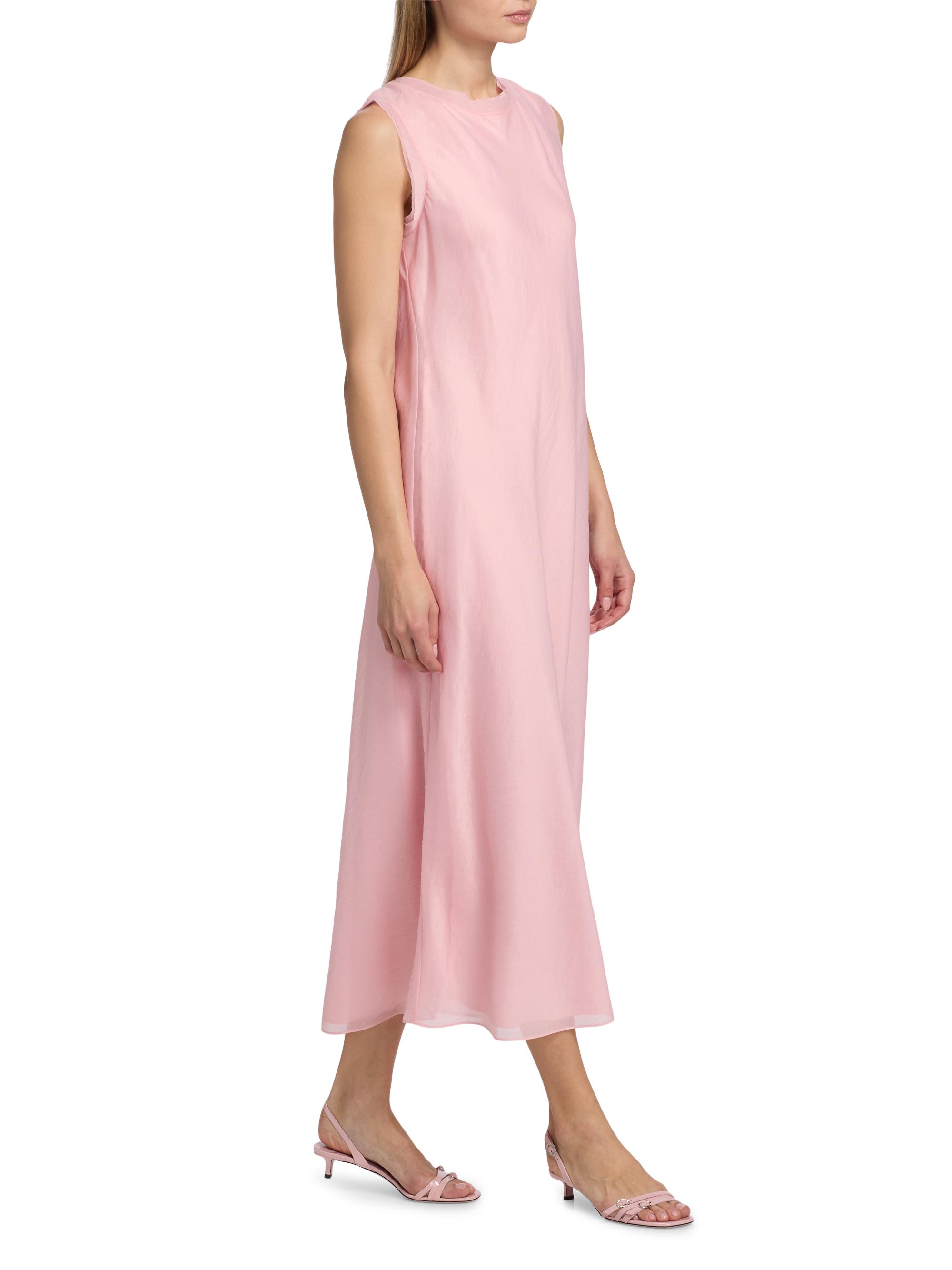 Milly Women's Linda Sleeveless Midi-Dress - Pink | Thumbnail 4