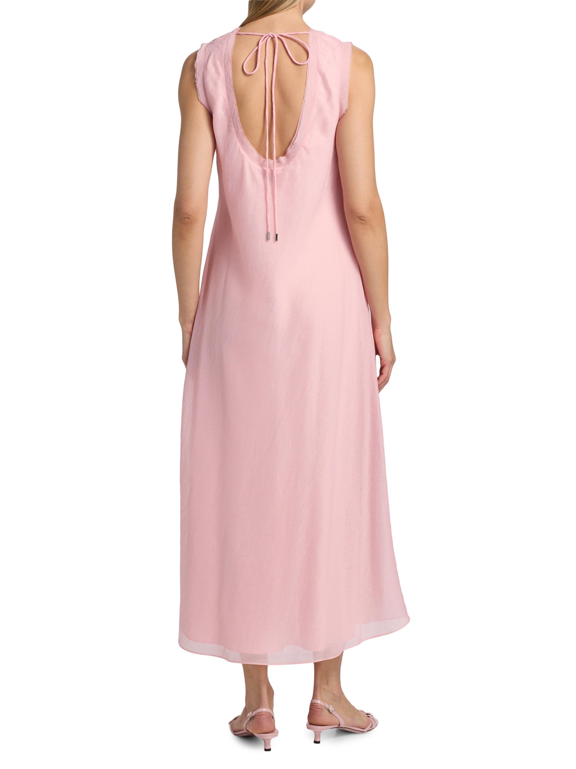 Milly Women's Linda Sleeveless Midi-Dress - Pink | Thumbnail 5