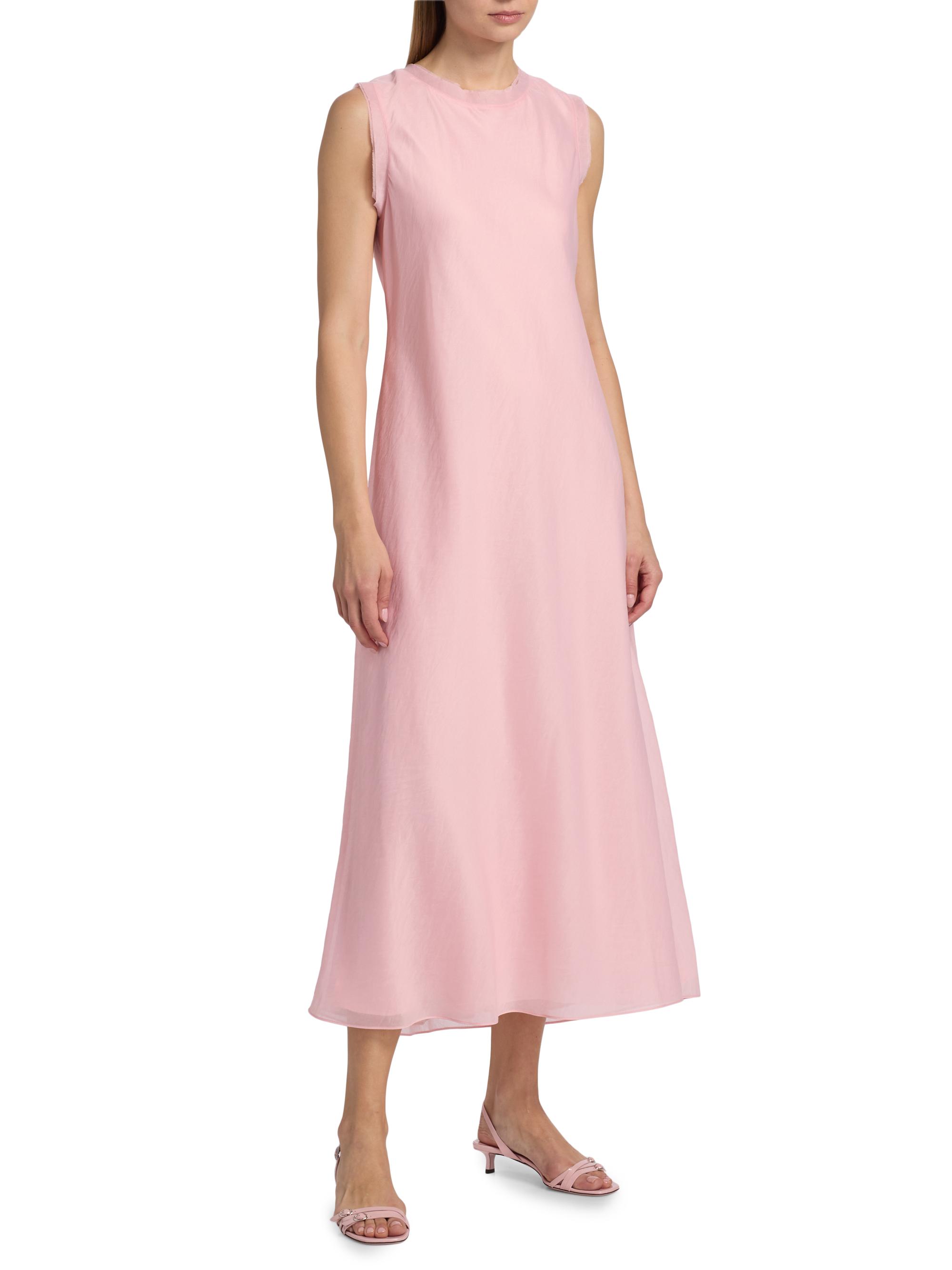 Milly Women's Linda Sleeveless Midi-Dress - Pink | Thumbnail 2