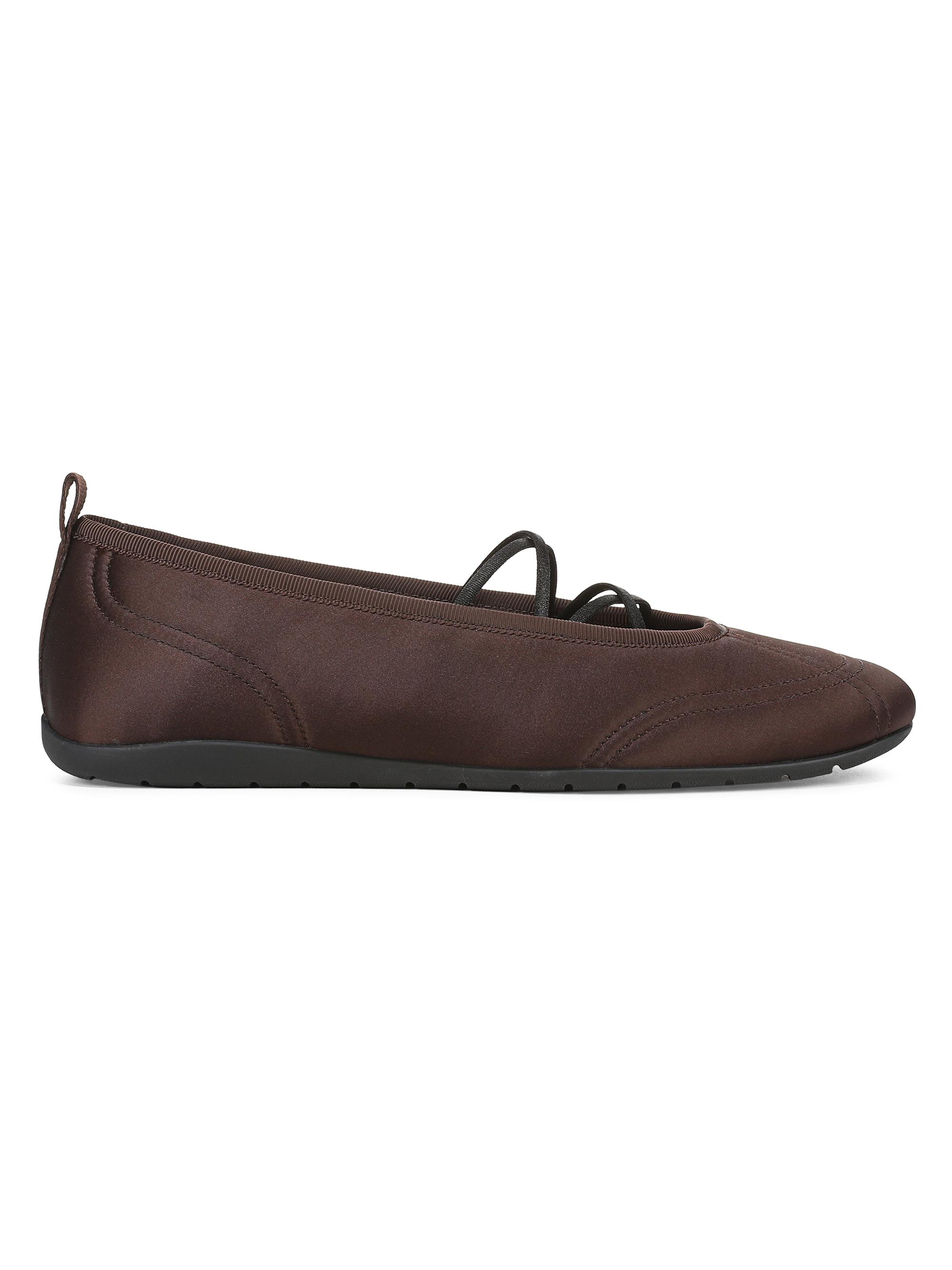Vince Women's Coralie Satin Ballet Flats - Ganache | Thumbnail 5
