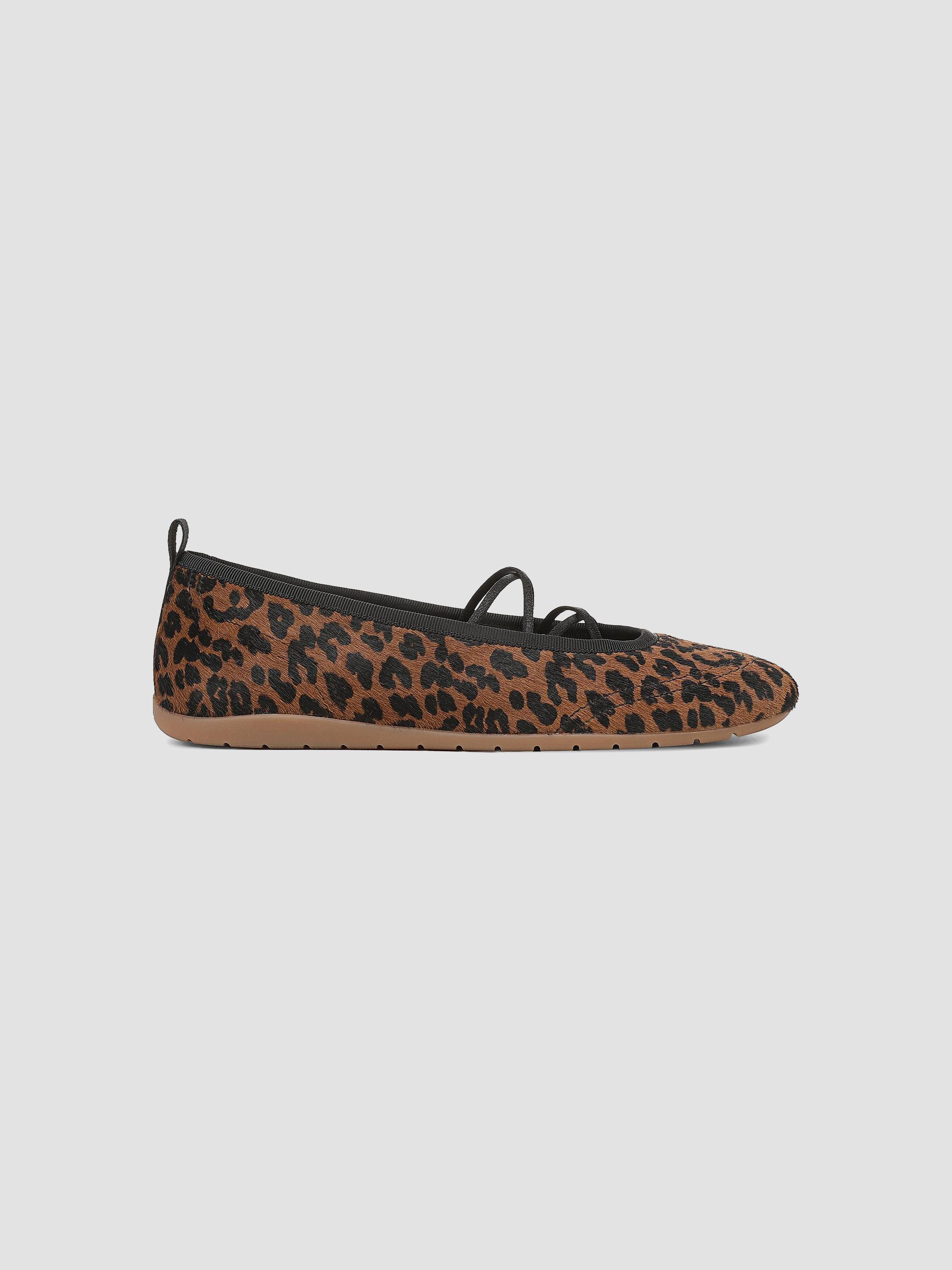 Vince Women's Coralie Leopard-Print Calf Hair Ballet Flats - Brown Multi | Thumbnail 5