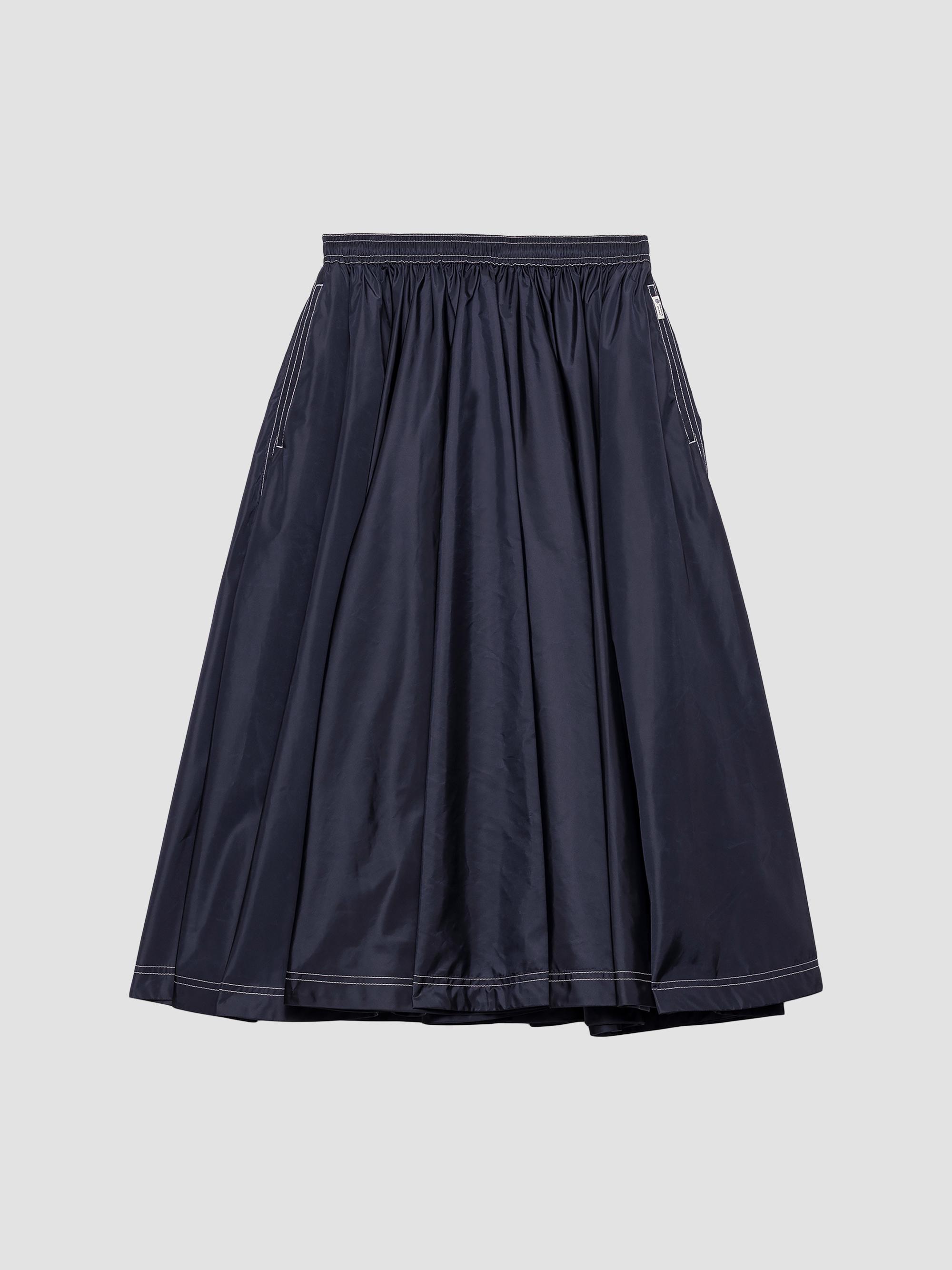 Prada Women's Light Nylon Full Skirt - Blue