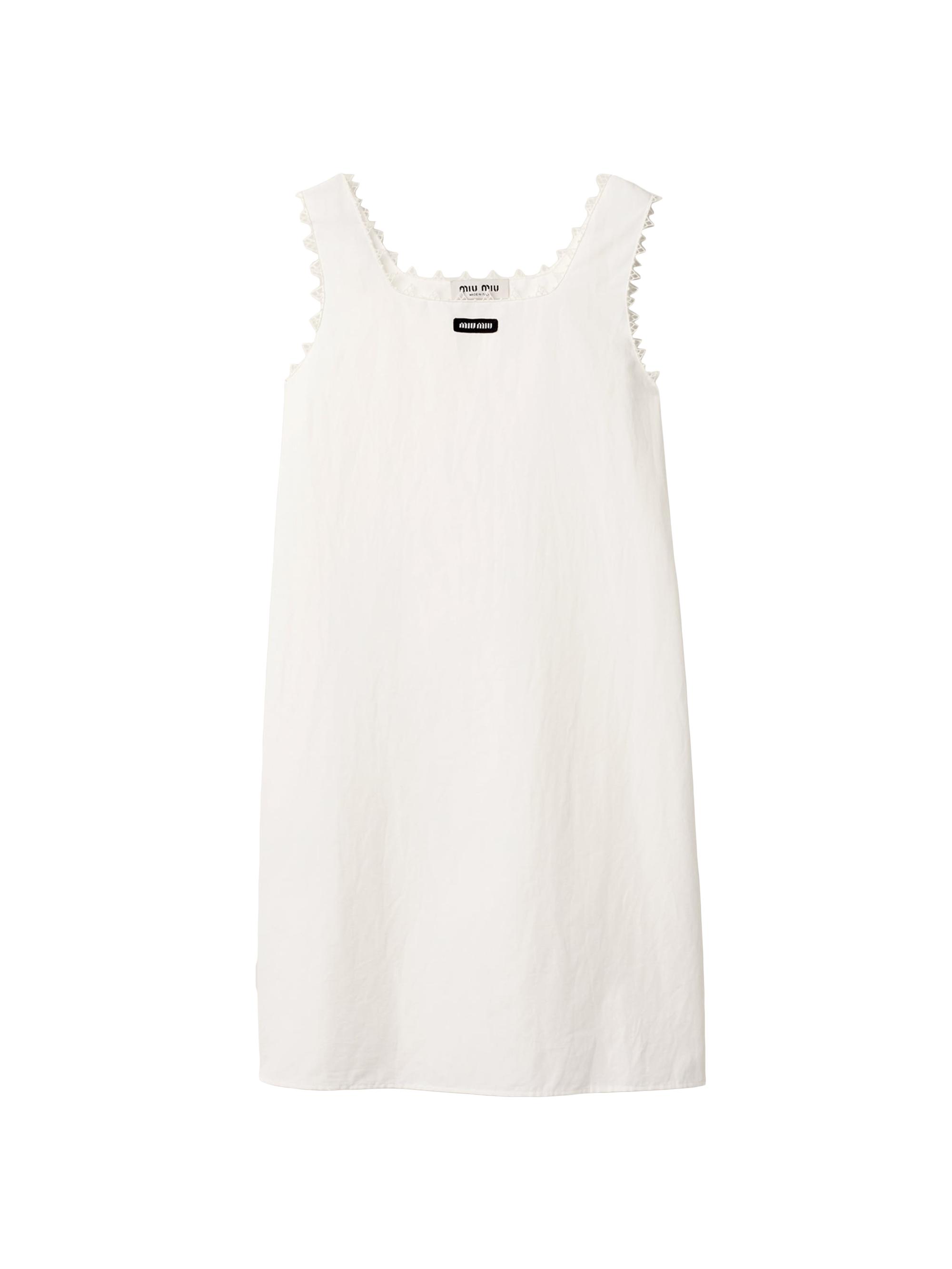 Women's Slubbed Poplin Dress - White