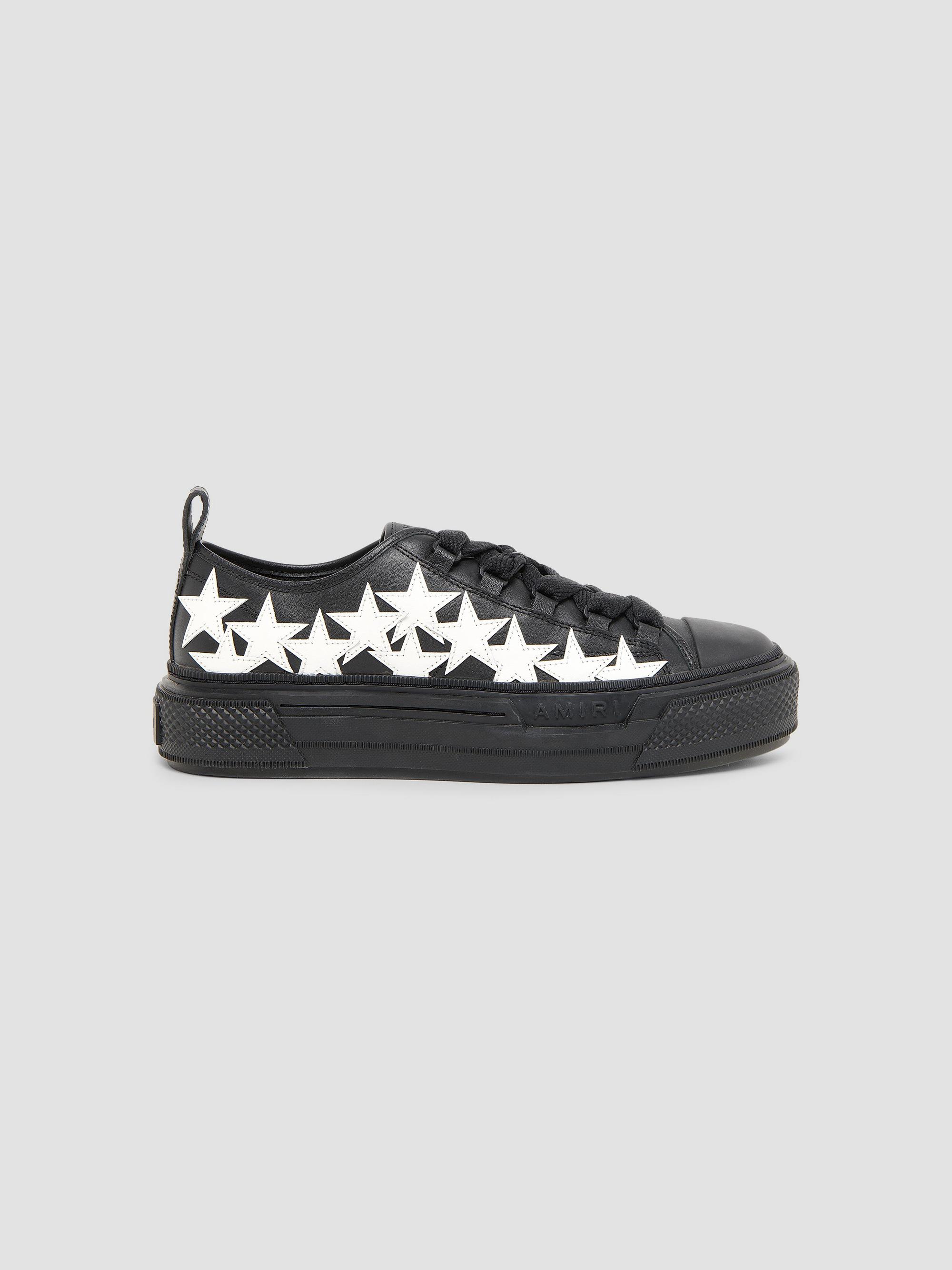 Amiri Men's Stars Court Leather Low-Top Sneakers - Black | Thumbnail 5