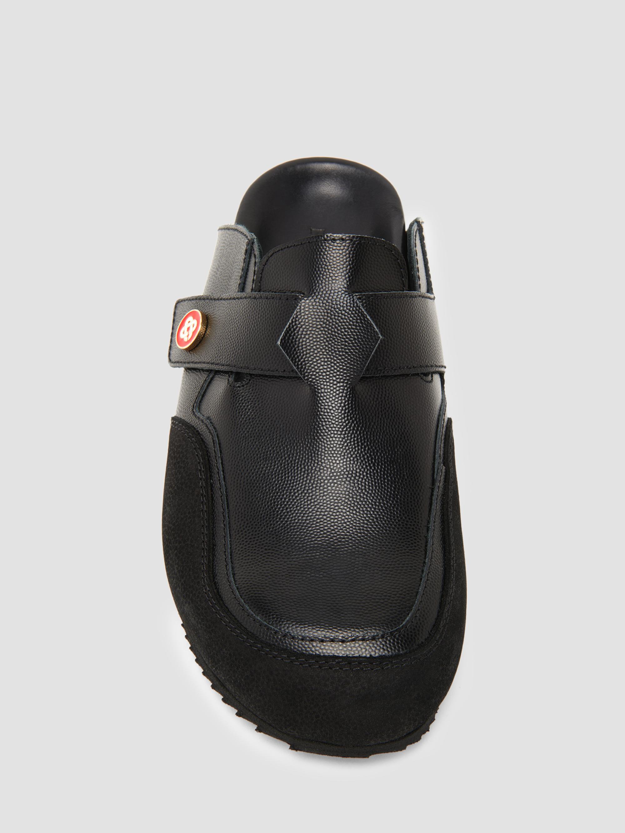 Casablanca Outdoor Pebbled-Grain Leather Mules | Saks Fifth Avenue