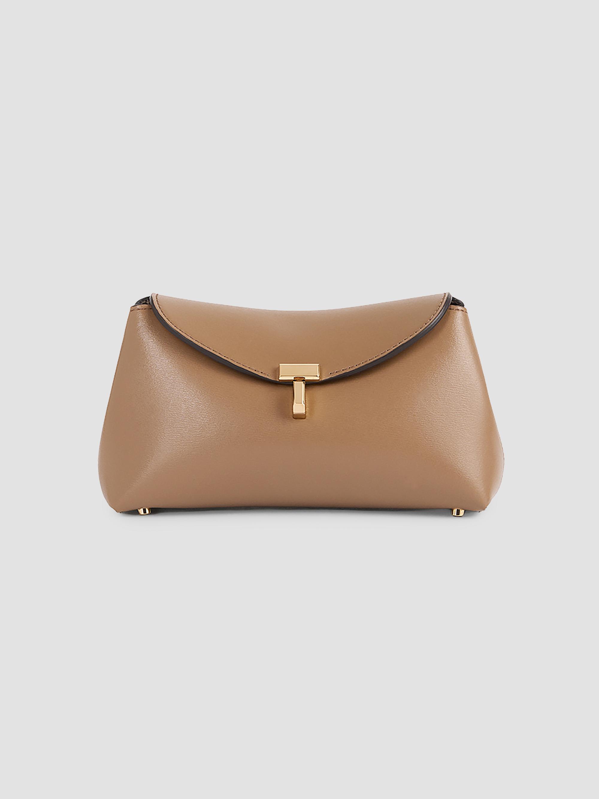 Toteme Mini T-Lock Leather Clutch | Saks Fifth Avenue