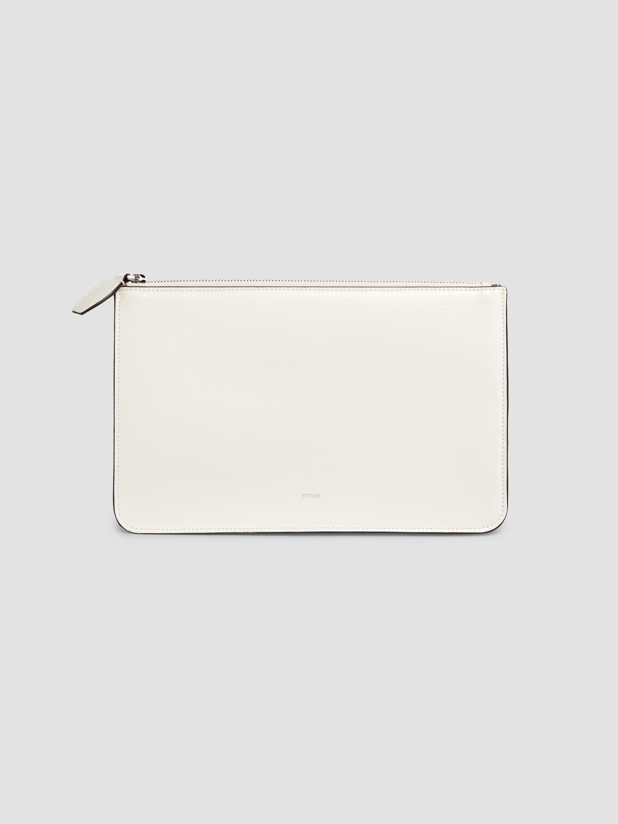 Toteme Women's Threefold Naplack Leather Clutch - Off White | Thumbnail 7