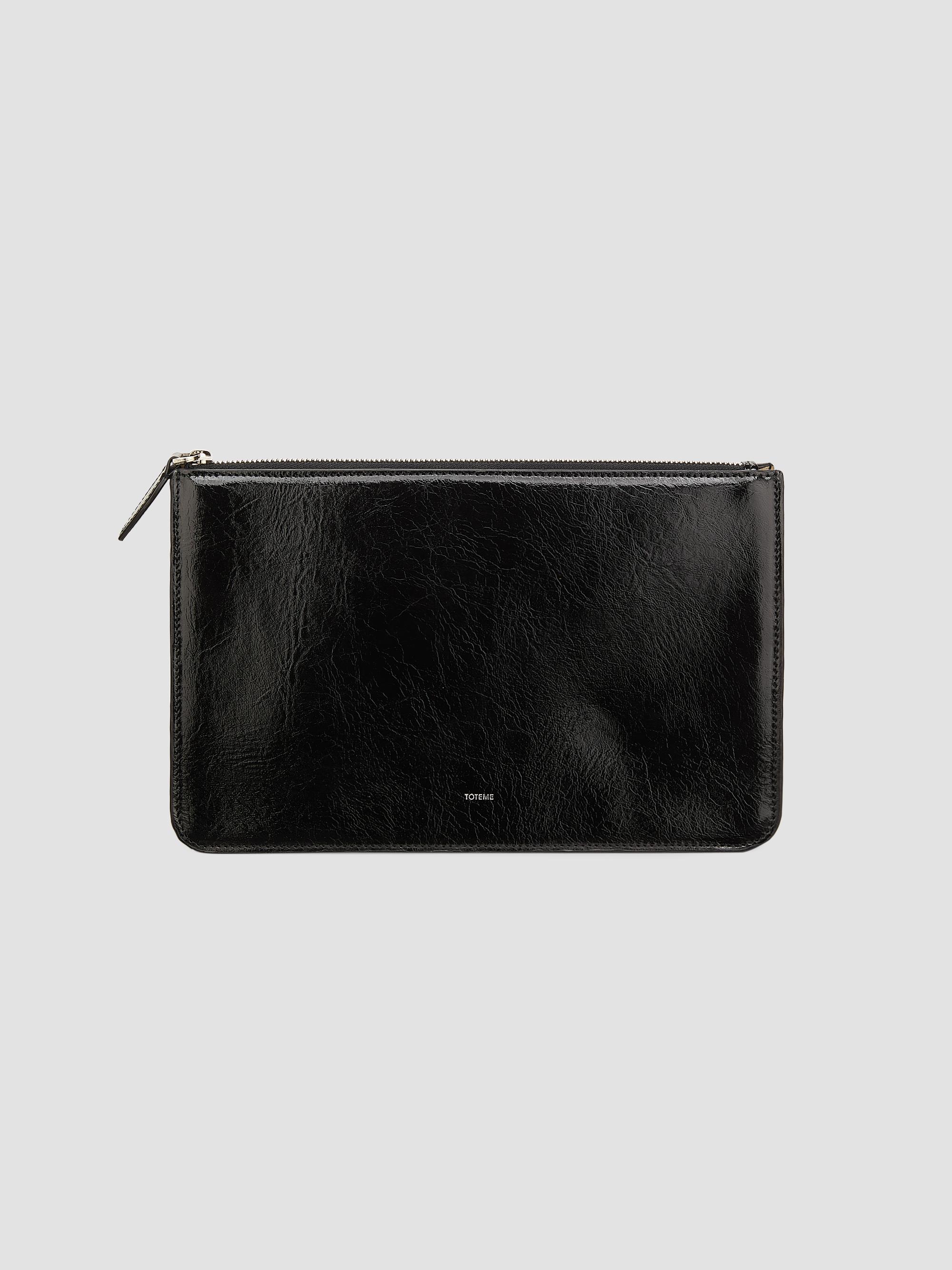Toteme Women's Threefold Naplack Leather Clutch - Black | Thumbnail 7