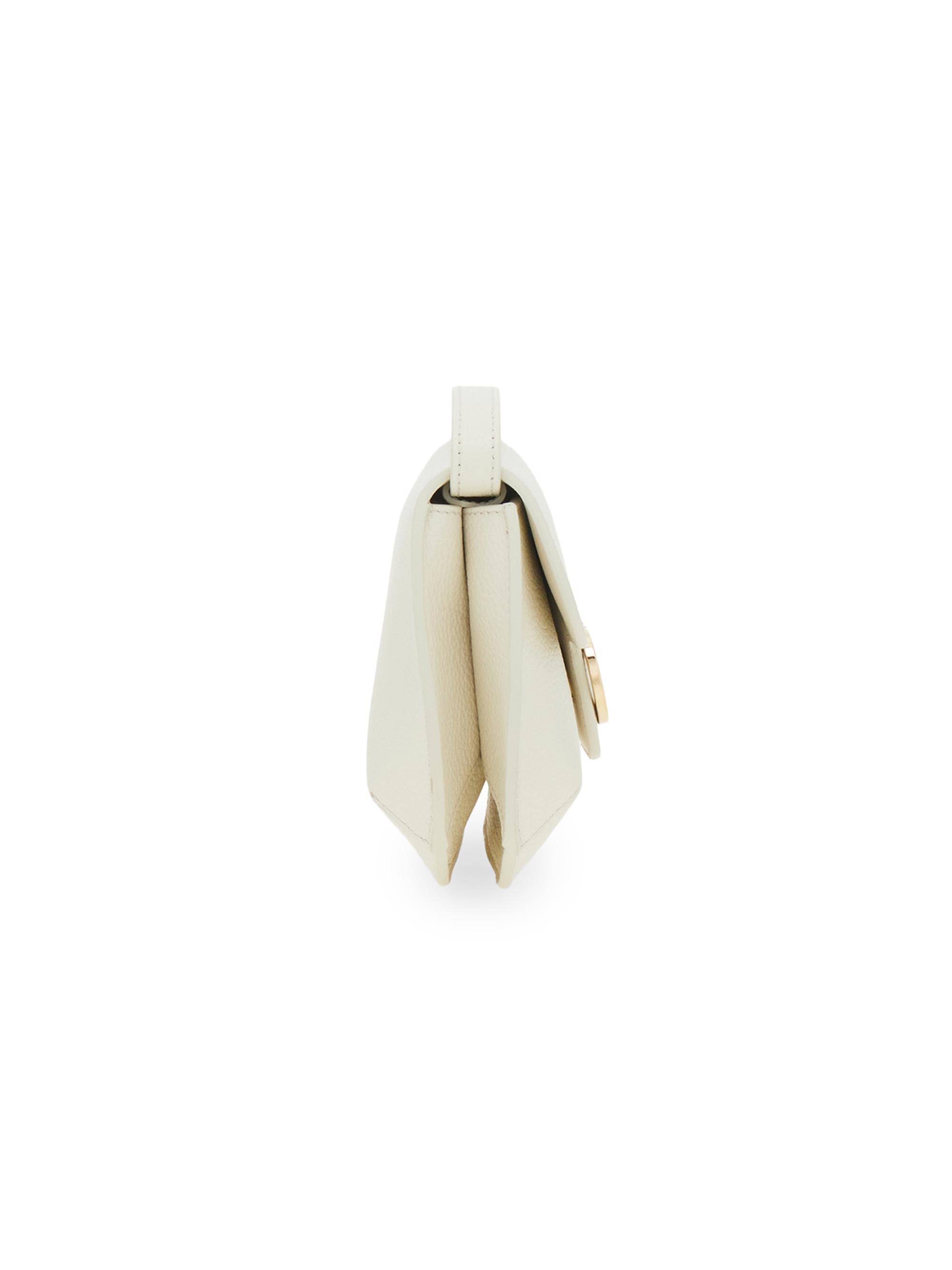 FERRAGAMO Women's Double Gancini Leather Crossbody Bag - Mascarpone | Thumbnail 3