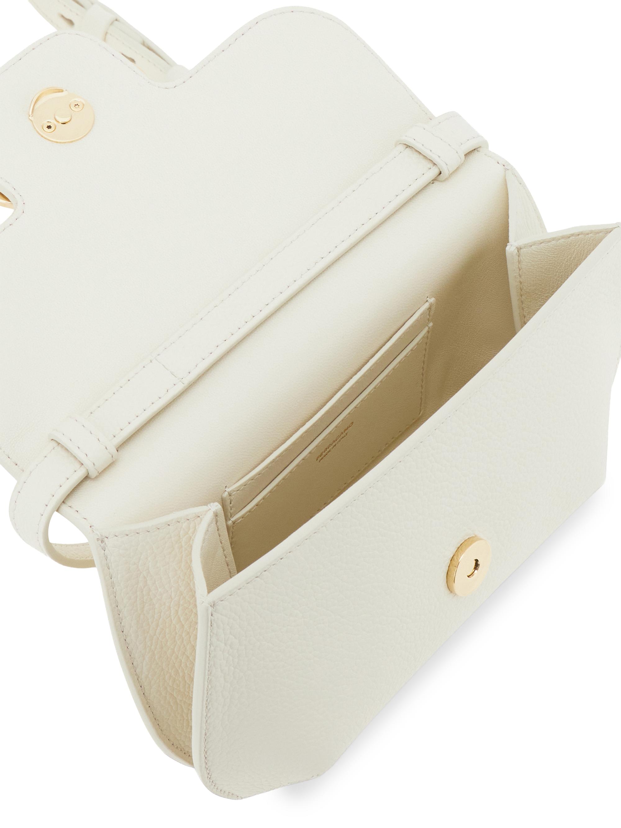FERRAGAMO Women's Double Gancini Leather Crossbody Bag - Mascarpone | Thumbnail 6