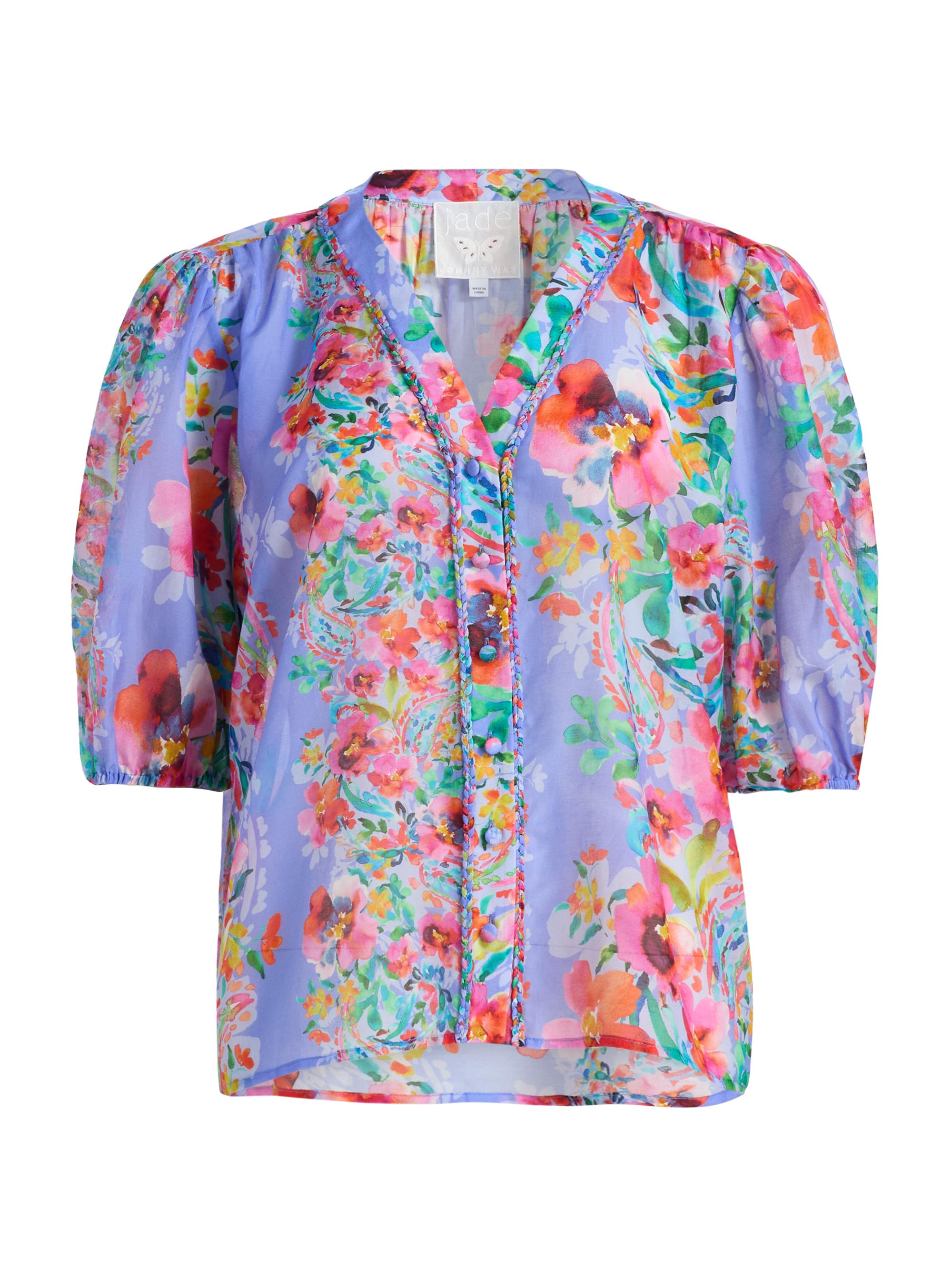 Johnny Was Women's Mirrian All My Love Floral Peasant Blouse - All My Love