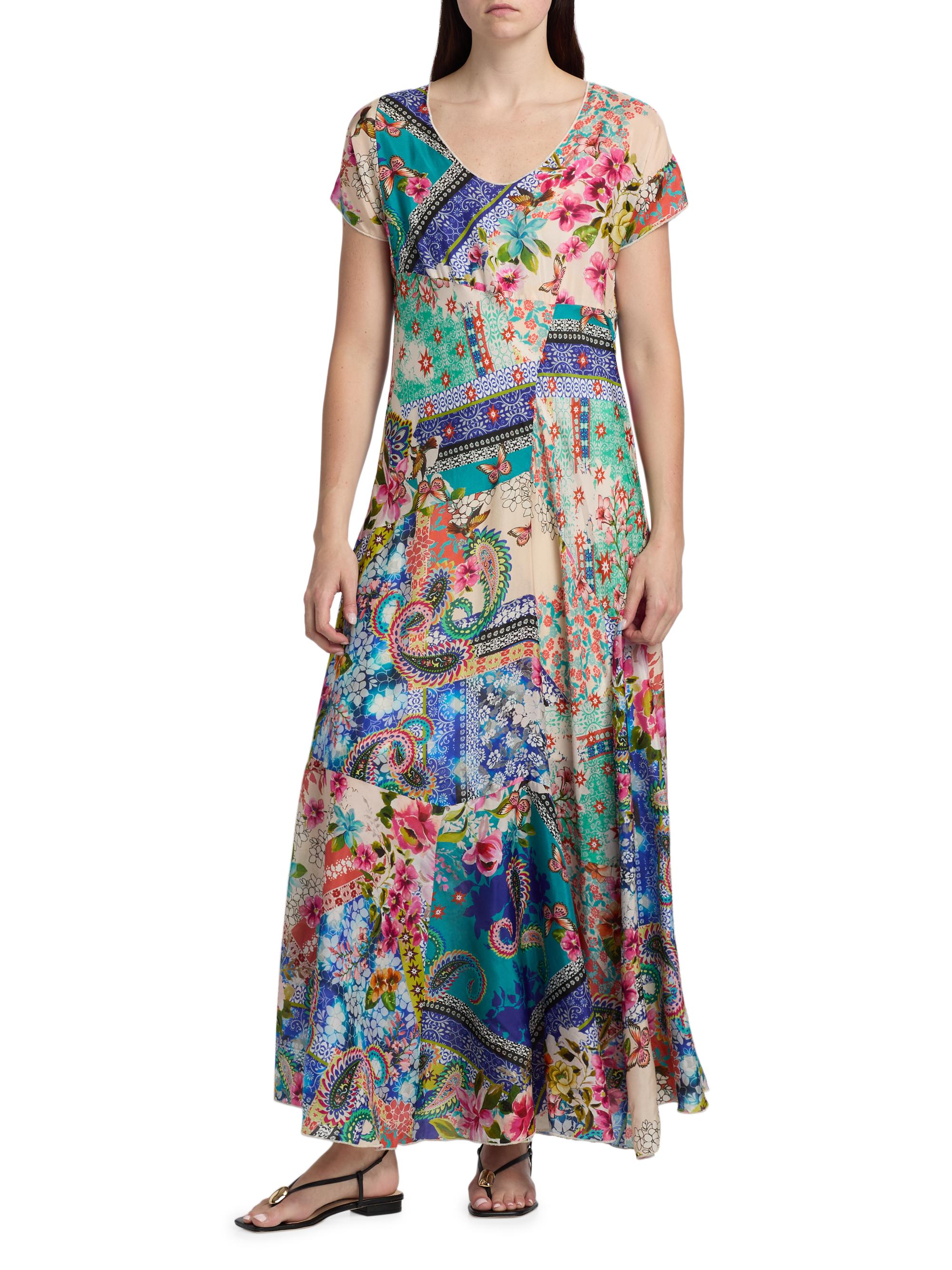 Johnny Was Women's Patchwork Silk Maxi Dress - Evie | Thumbnail 3