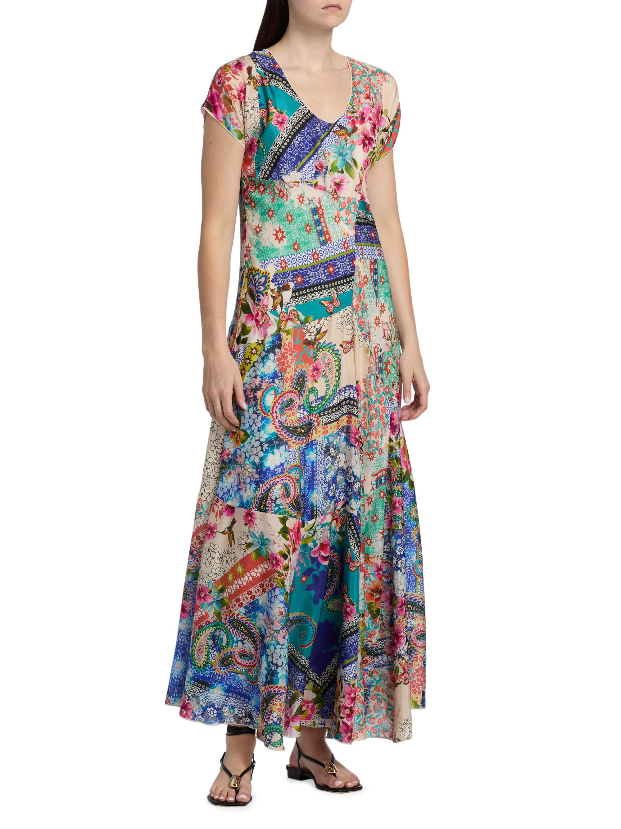 Johnny Was Women's Patchwork Silk Maxi Dress - Evie | Thumbnail 4