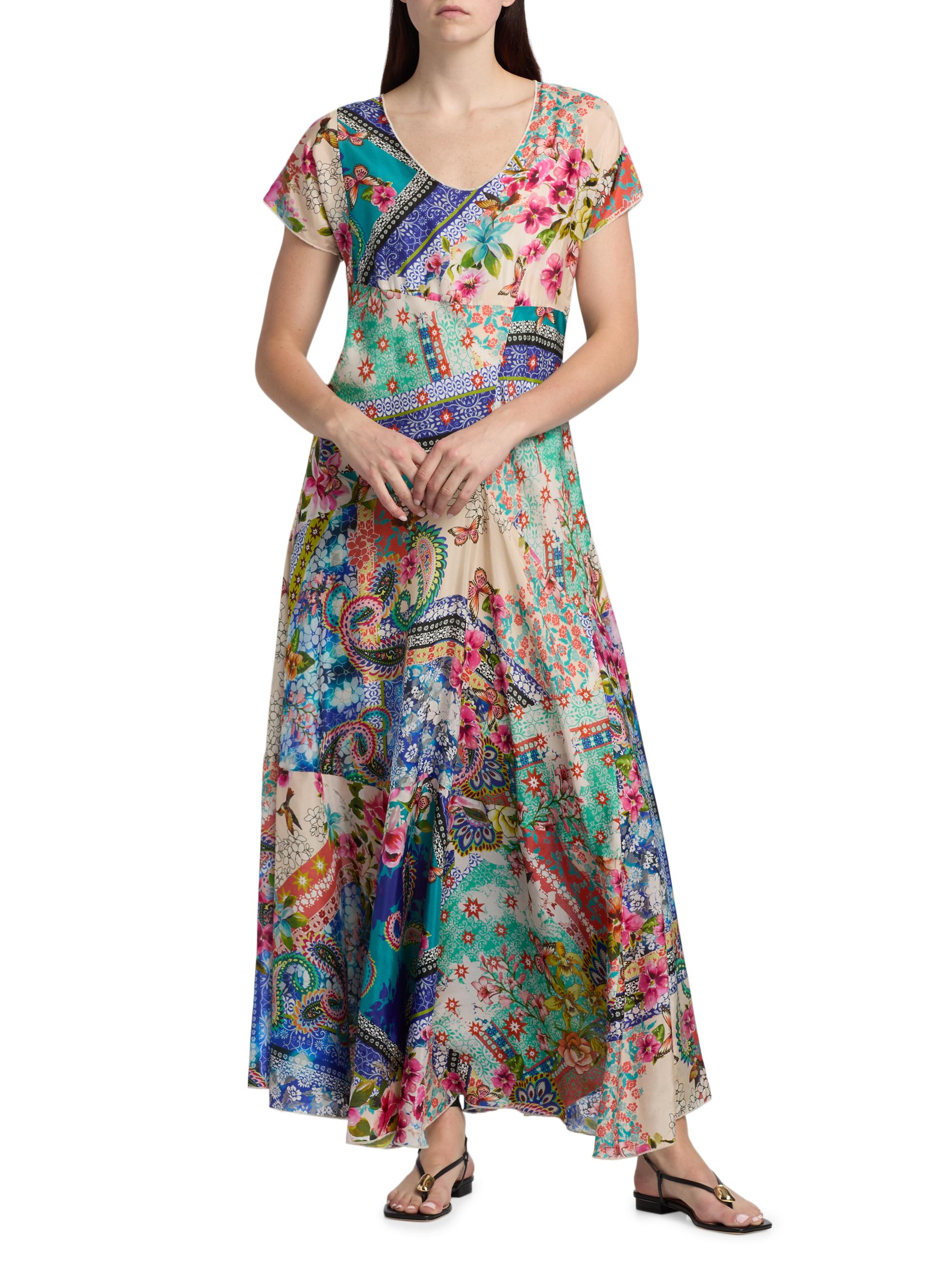 Johnny Was Women's Patchwork Silk Maxi Dress - Evie | Thumbnail 2