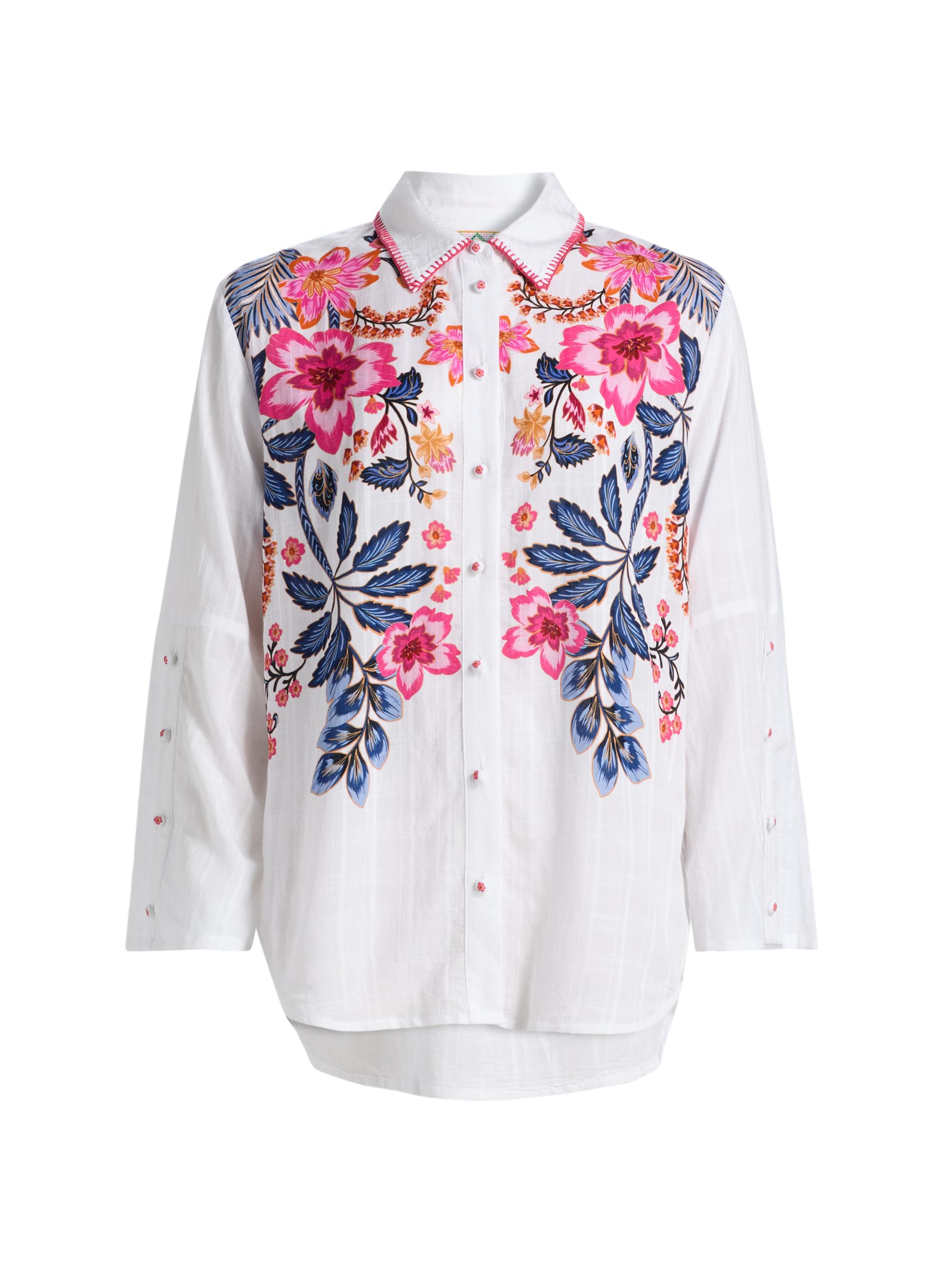 Johnny Was Women's Lirielle Floral Button-Front Shirt - Lirelle